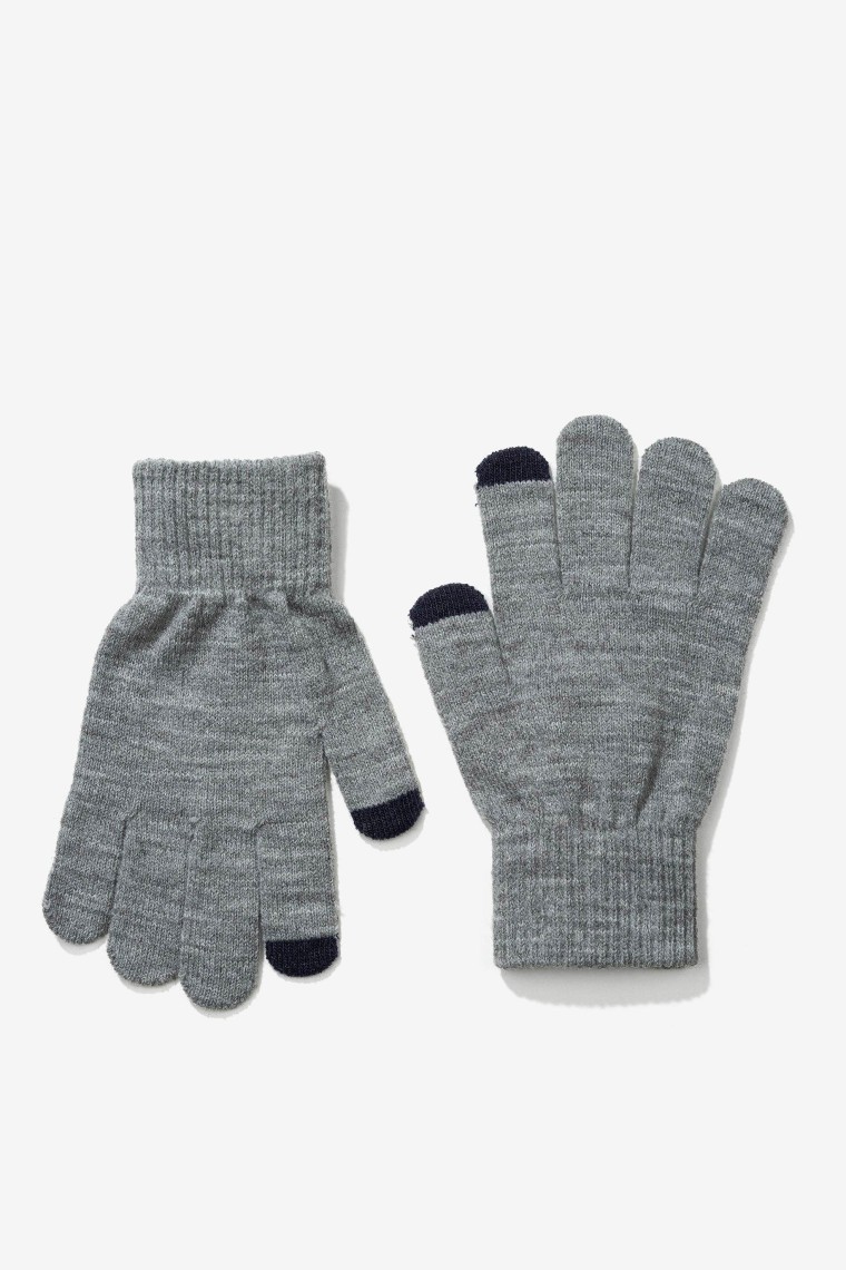 Grey Melange Gloves