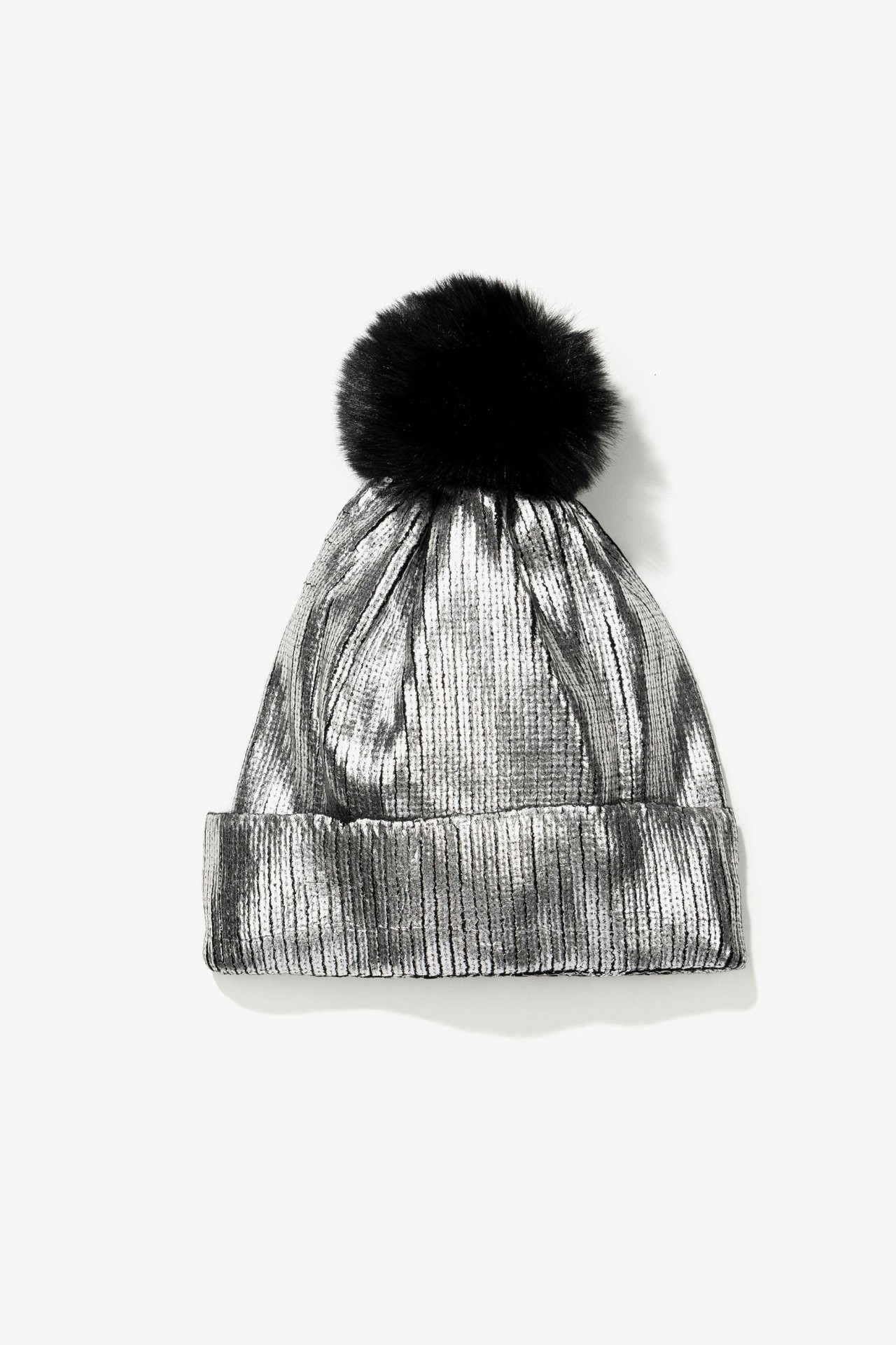 Gorro Metalizado com Pompom