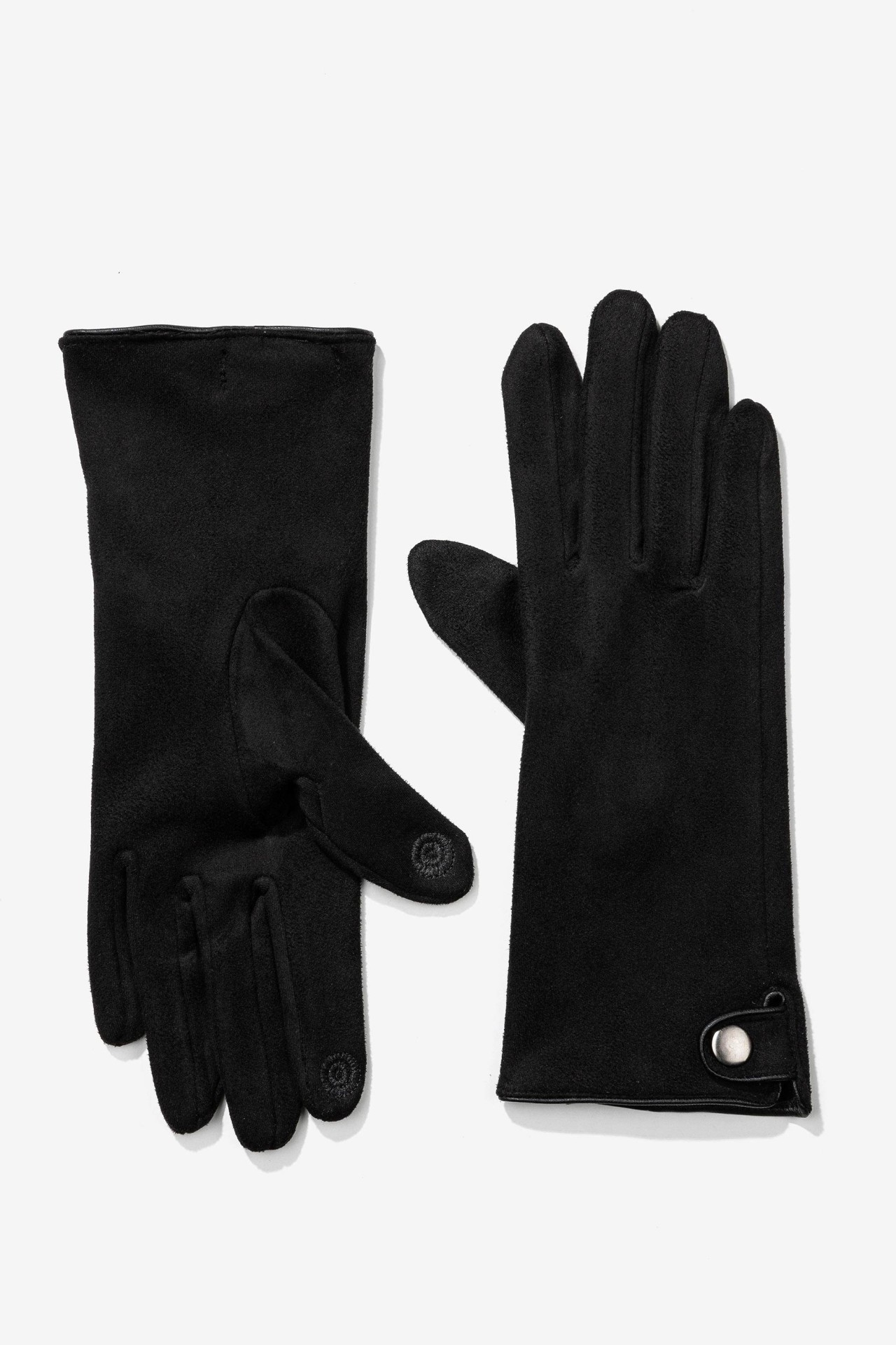 Faux Suede Touch Screen Gloves