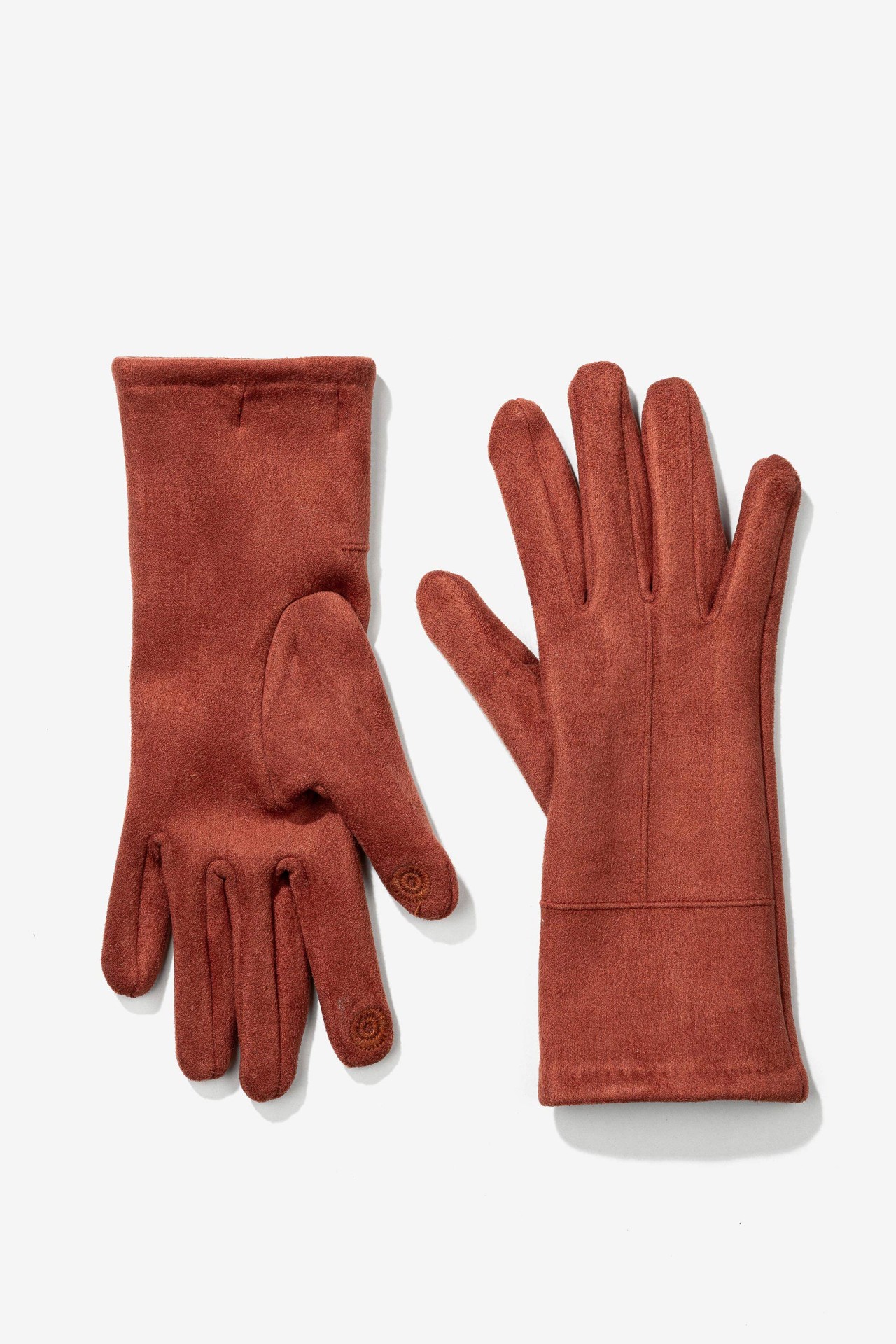 Faux Suede Touch Screen Gloves