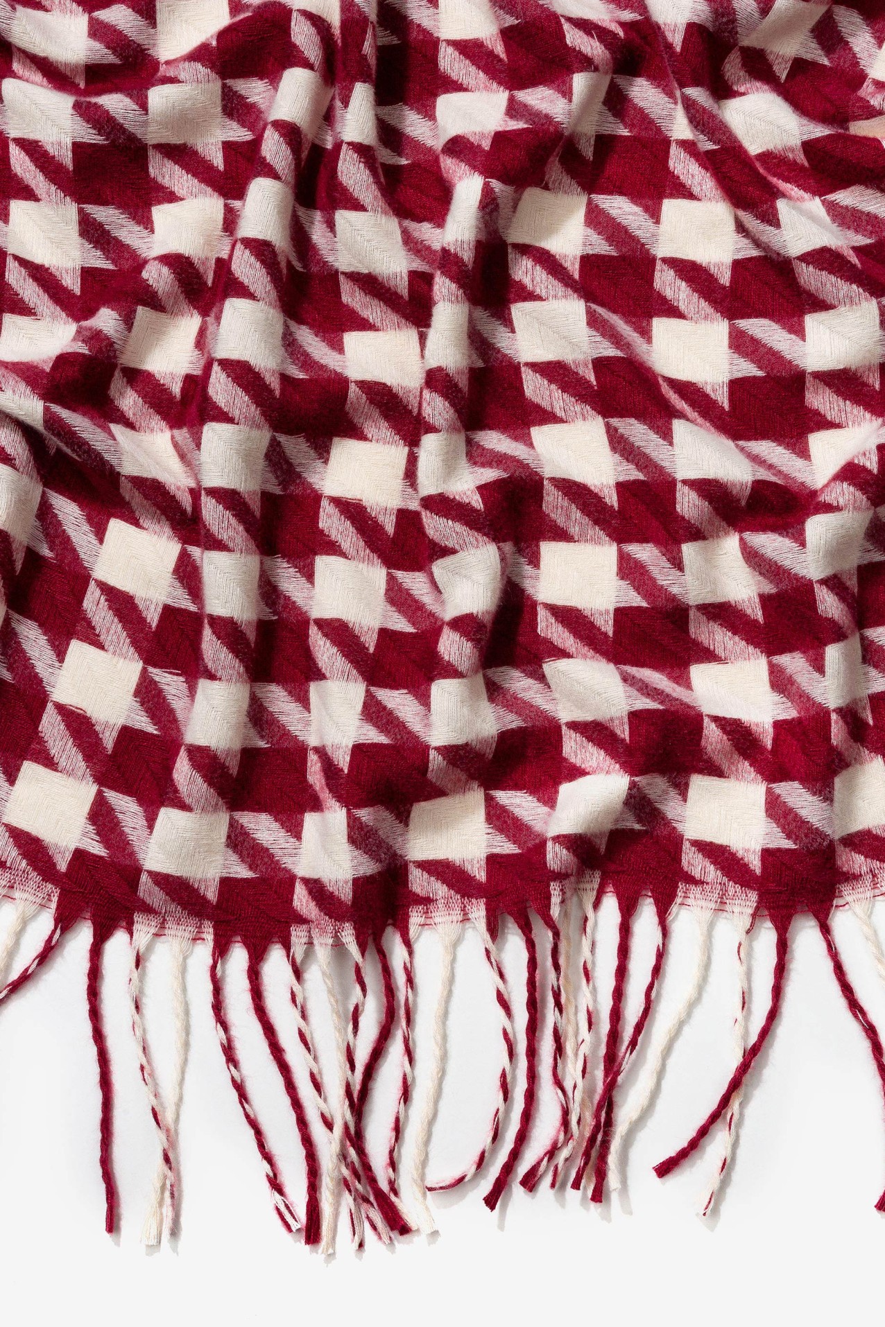 Bufanda Efecto Geom�trico con Flecos