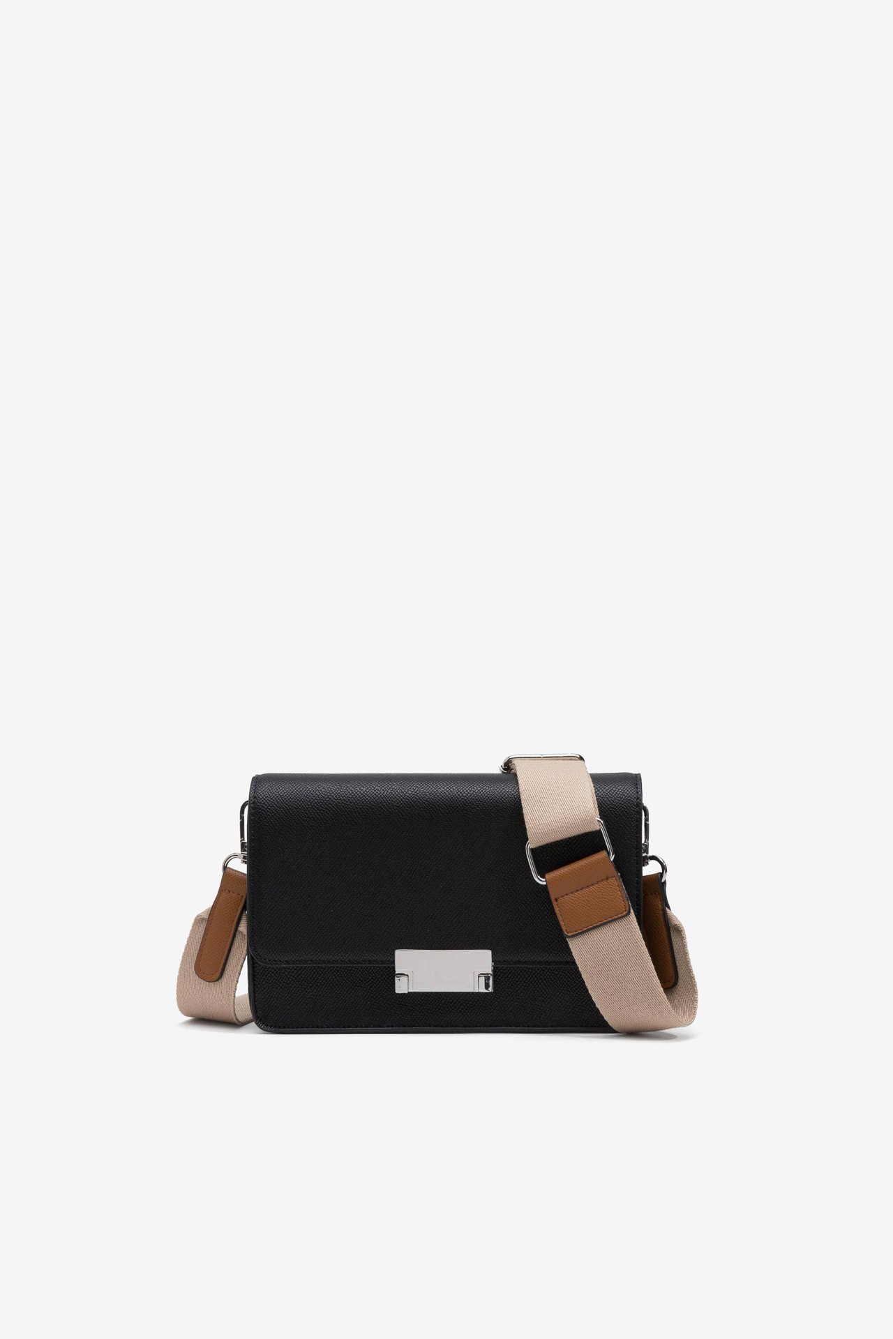 Leather Effect Crossbody Bag with Texture