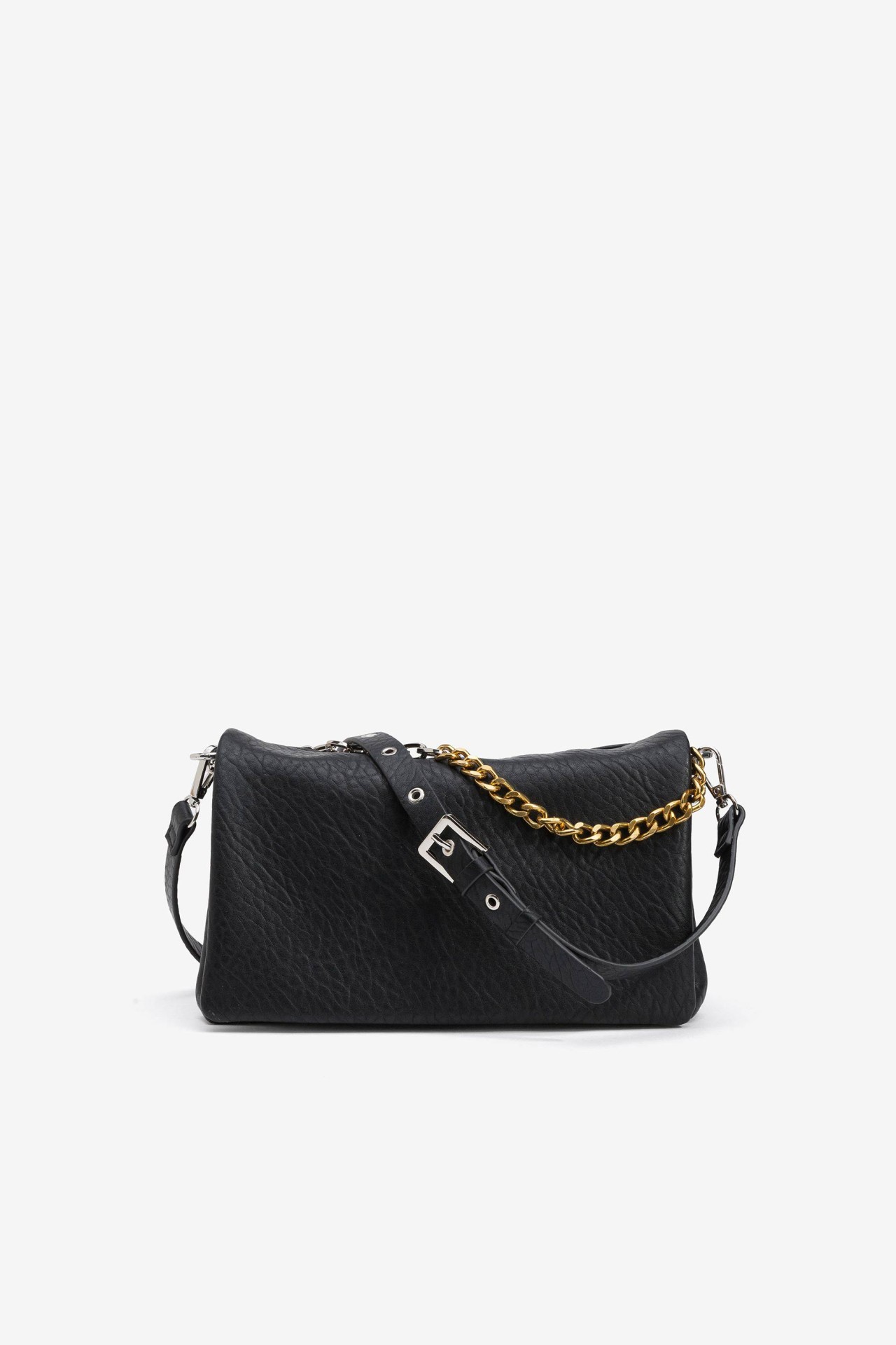 Leather Effect Crossbody Bag with Texture