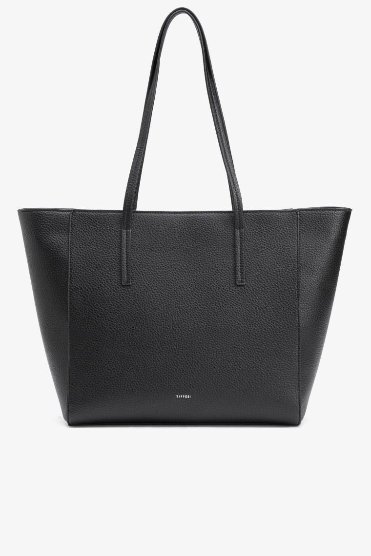 Leather Effect Shopper Bag with Texture