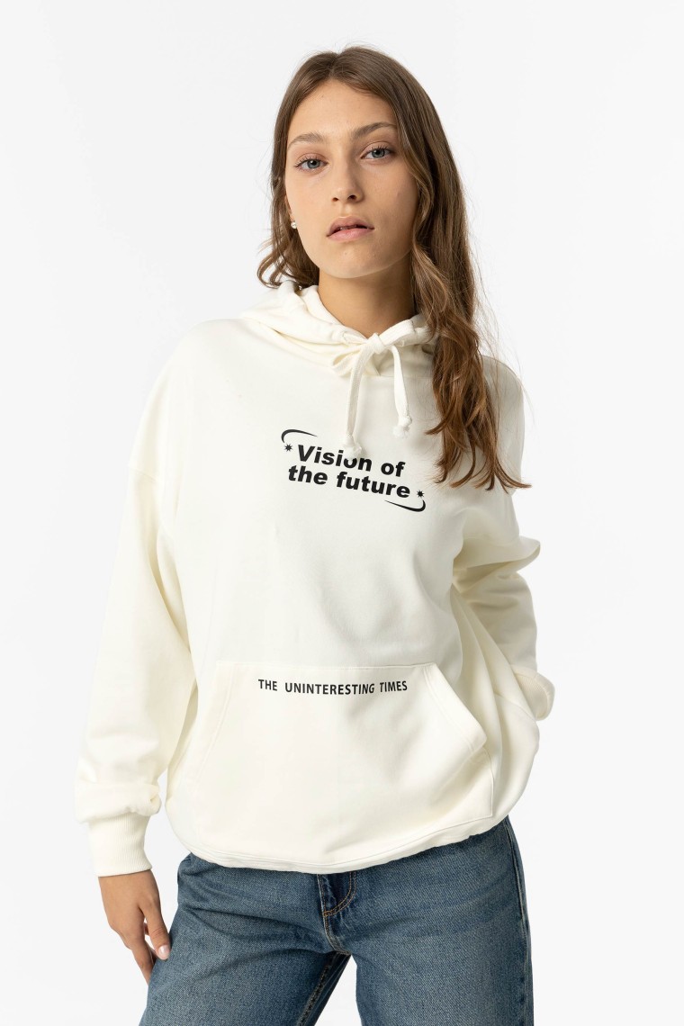 Sudadera con Capucha Estampado Frontal