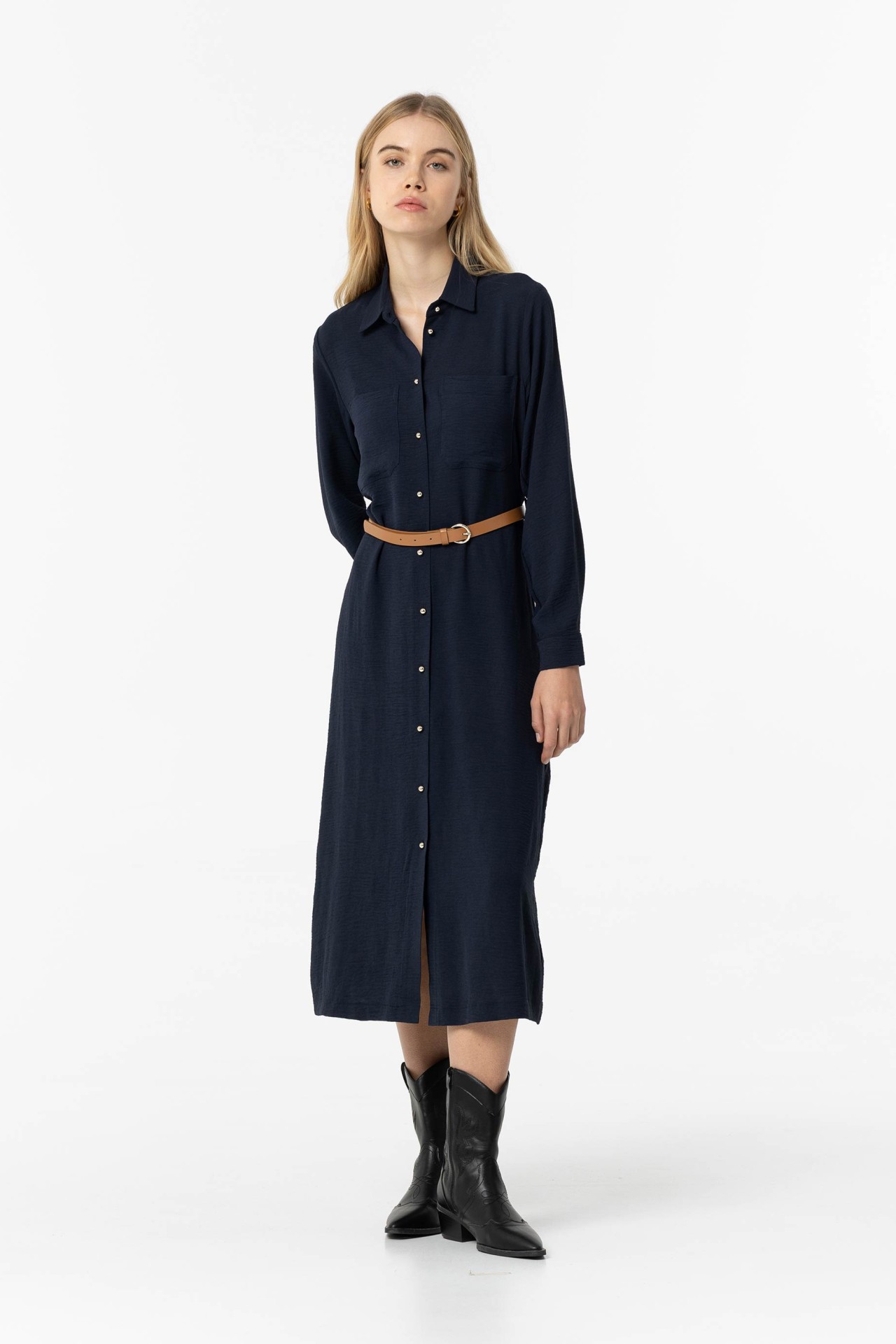 Shirt Dress with Belt