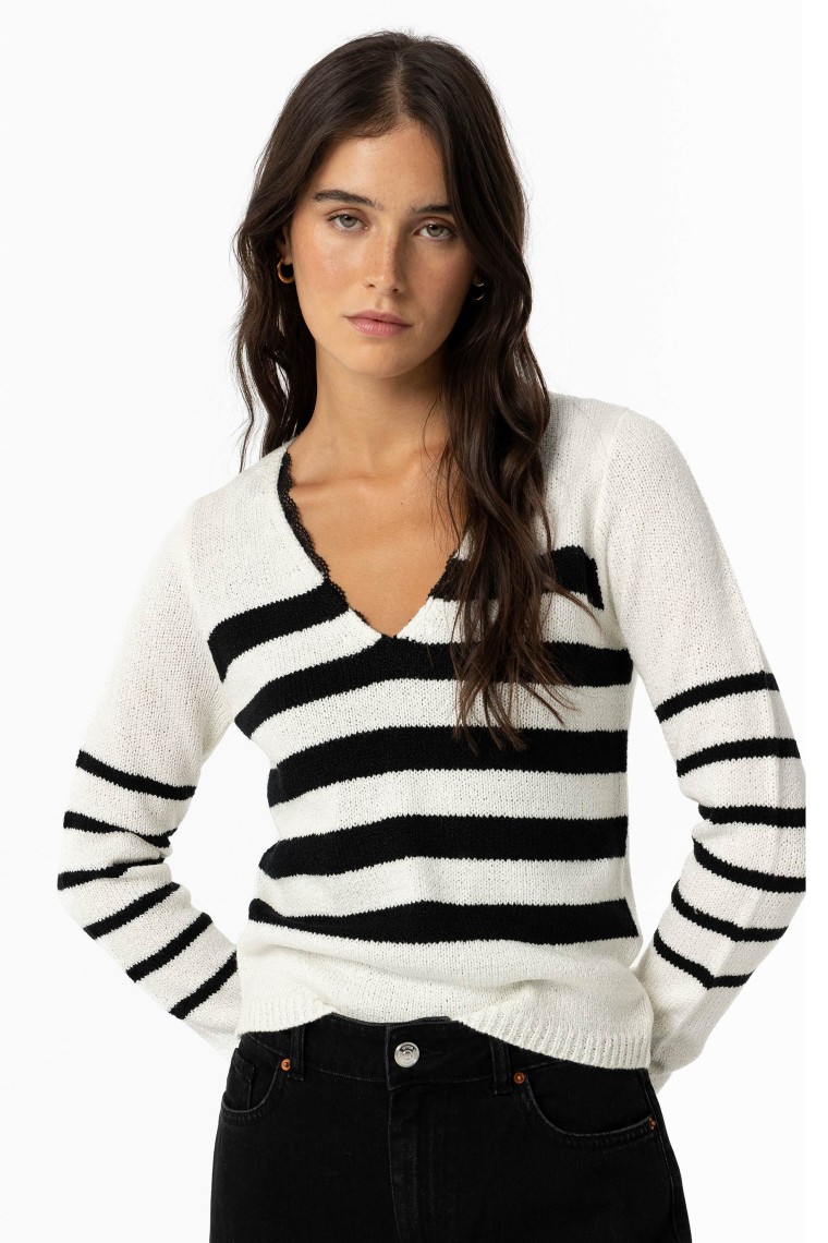 Striped Knit Sweater