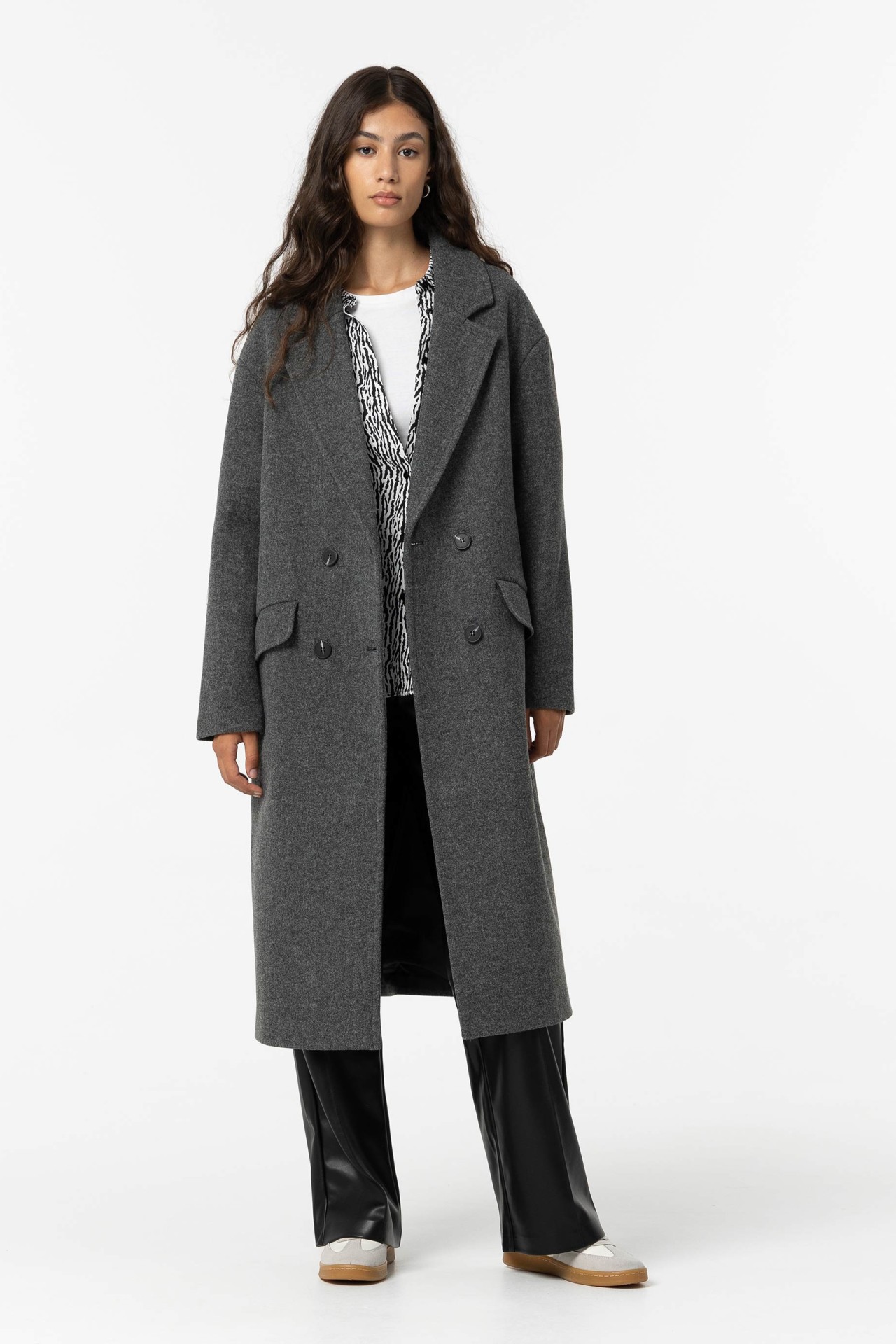 Long Coat with Buttons