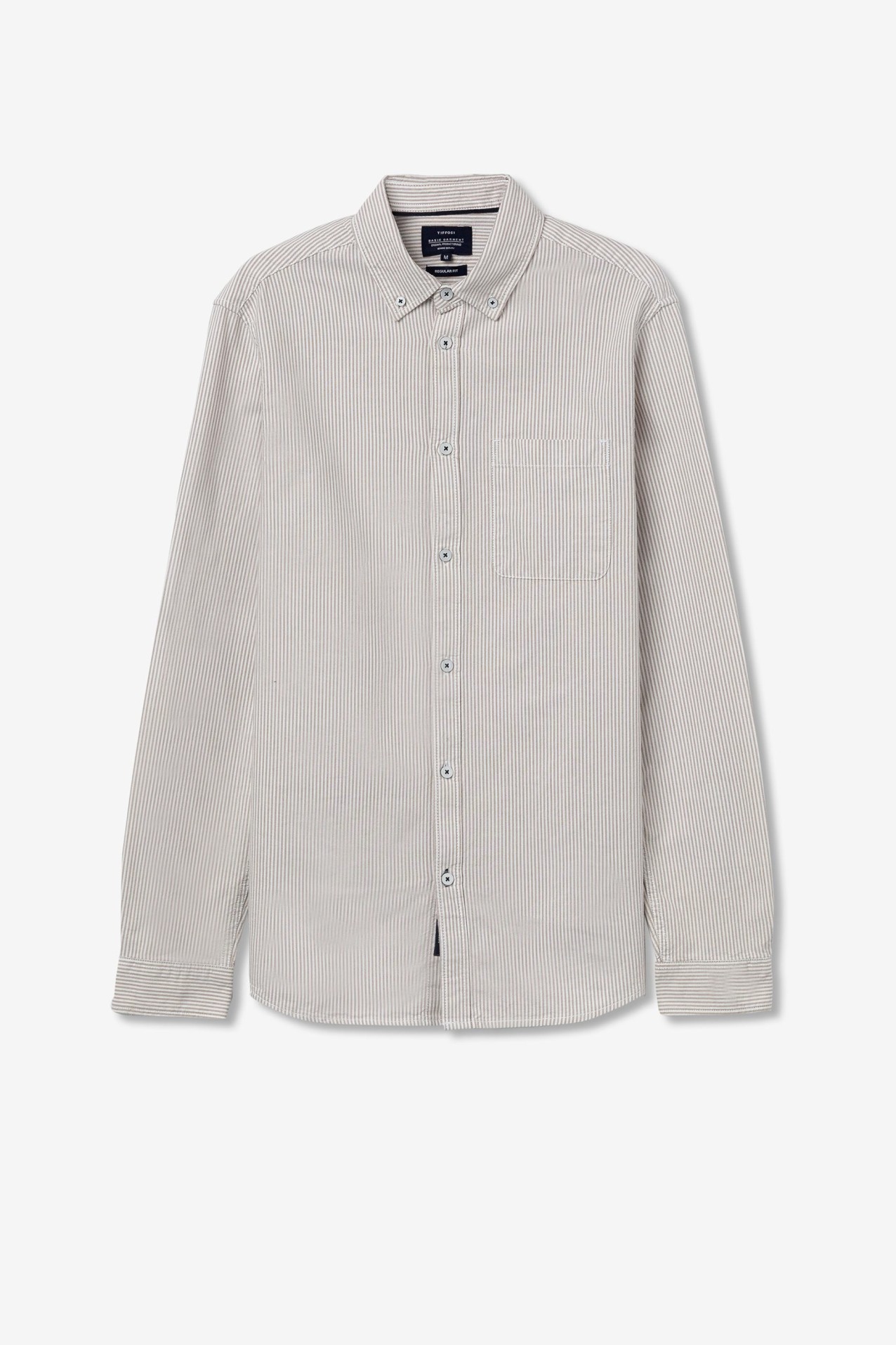 Camisa Regular Fit Oxford s Riscas