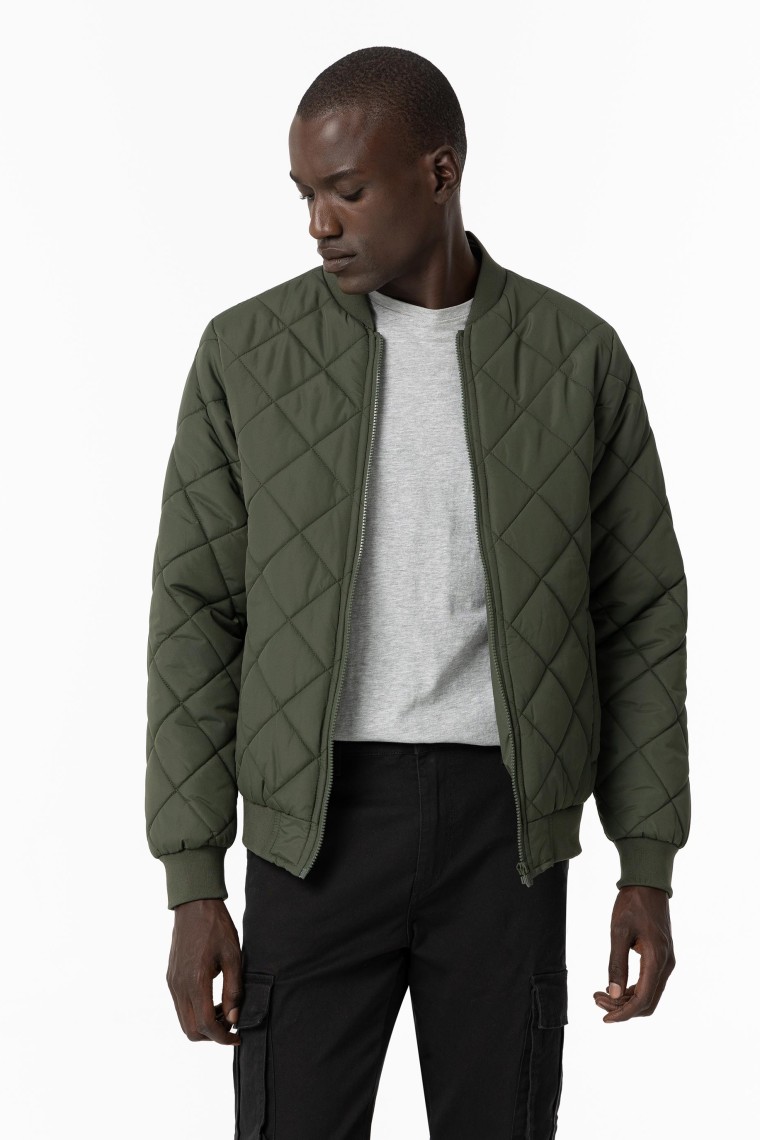 Bomber Jacket with Stitching