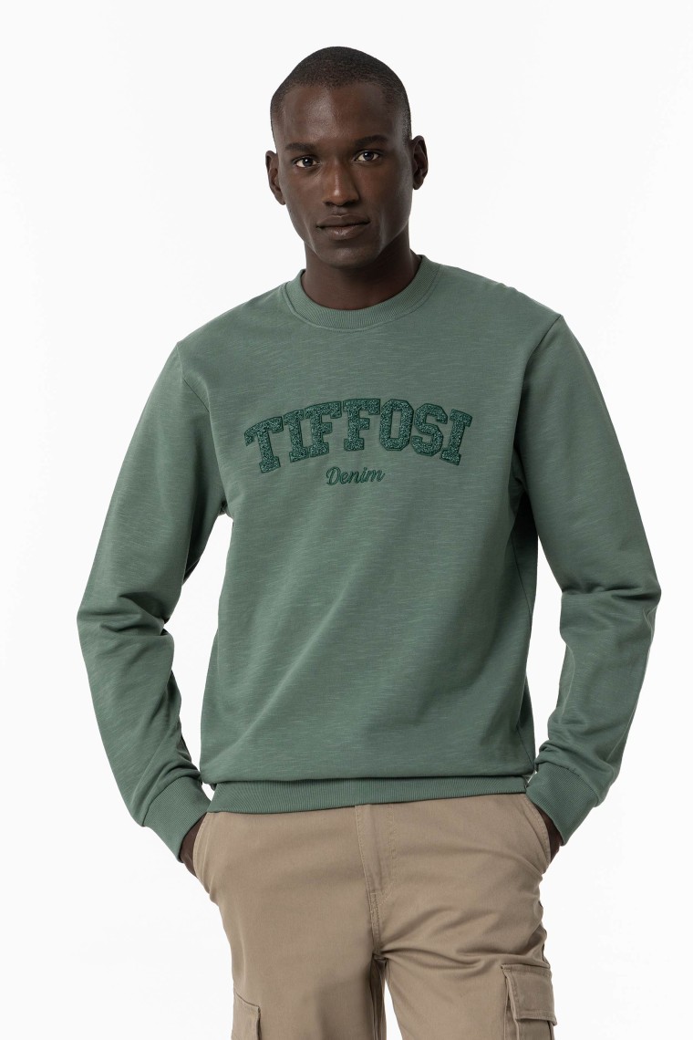 Sweatshirt with Front Embroidery