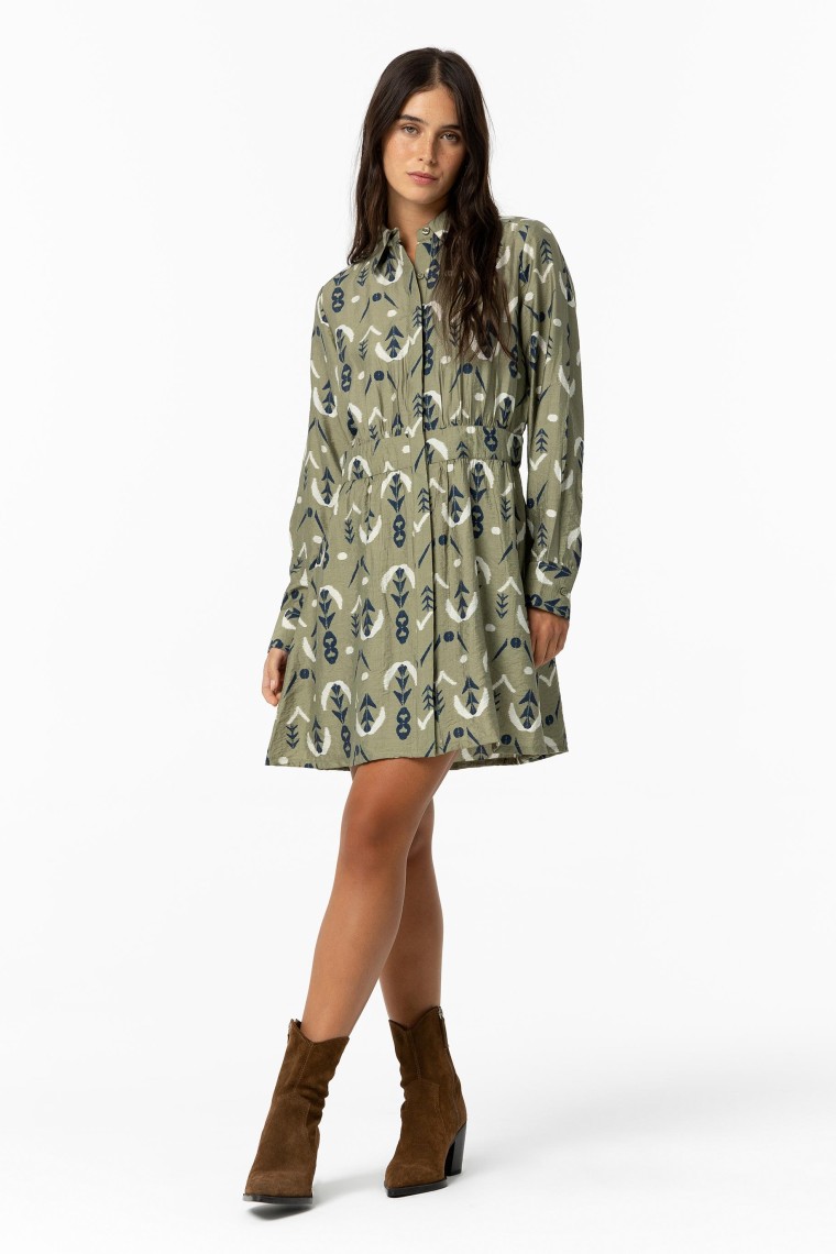 Printed Shirt Dress