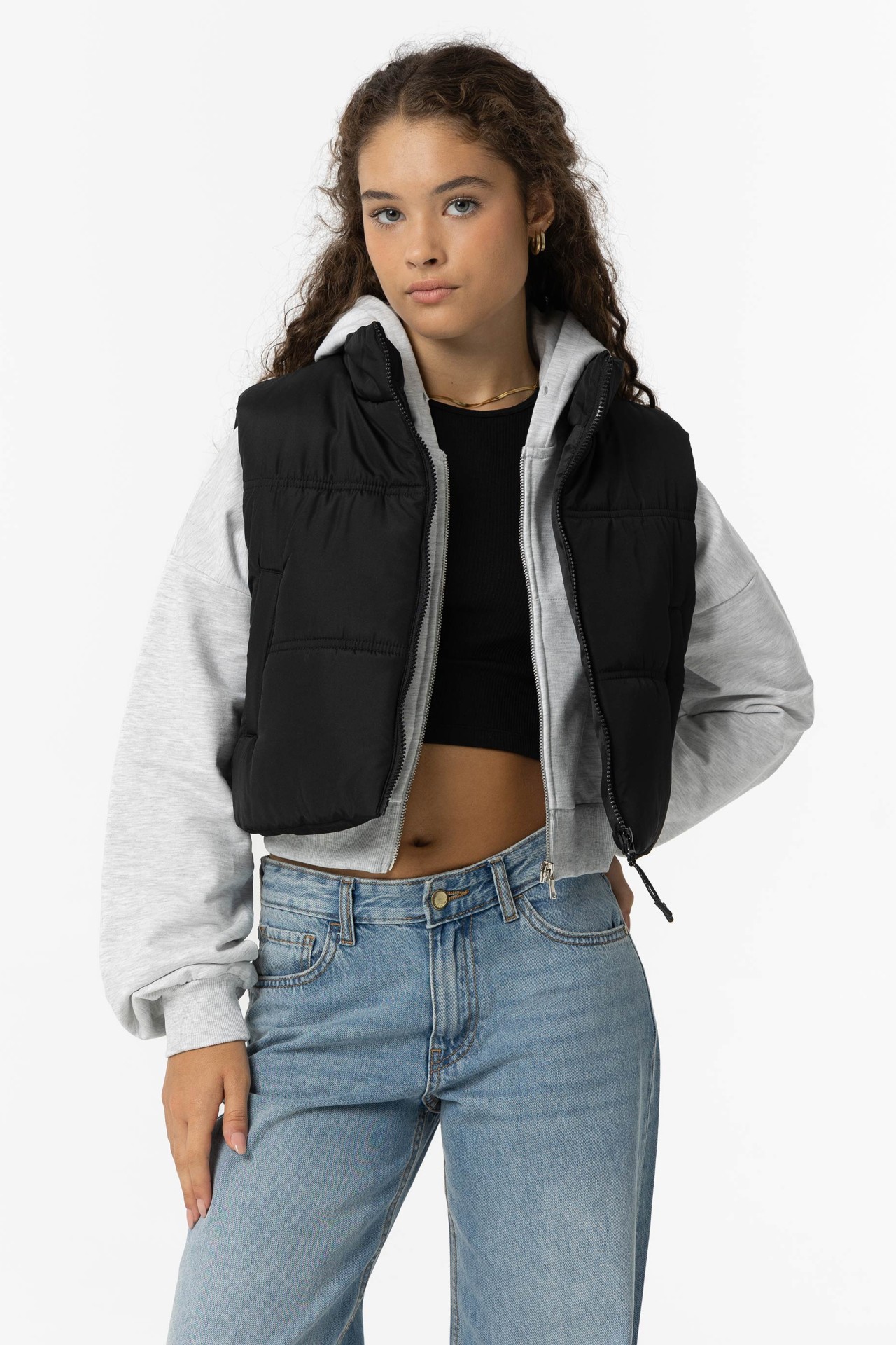 Cropped Padded Vest