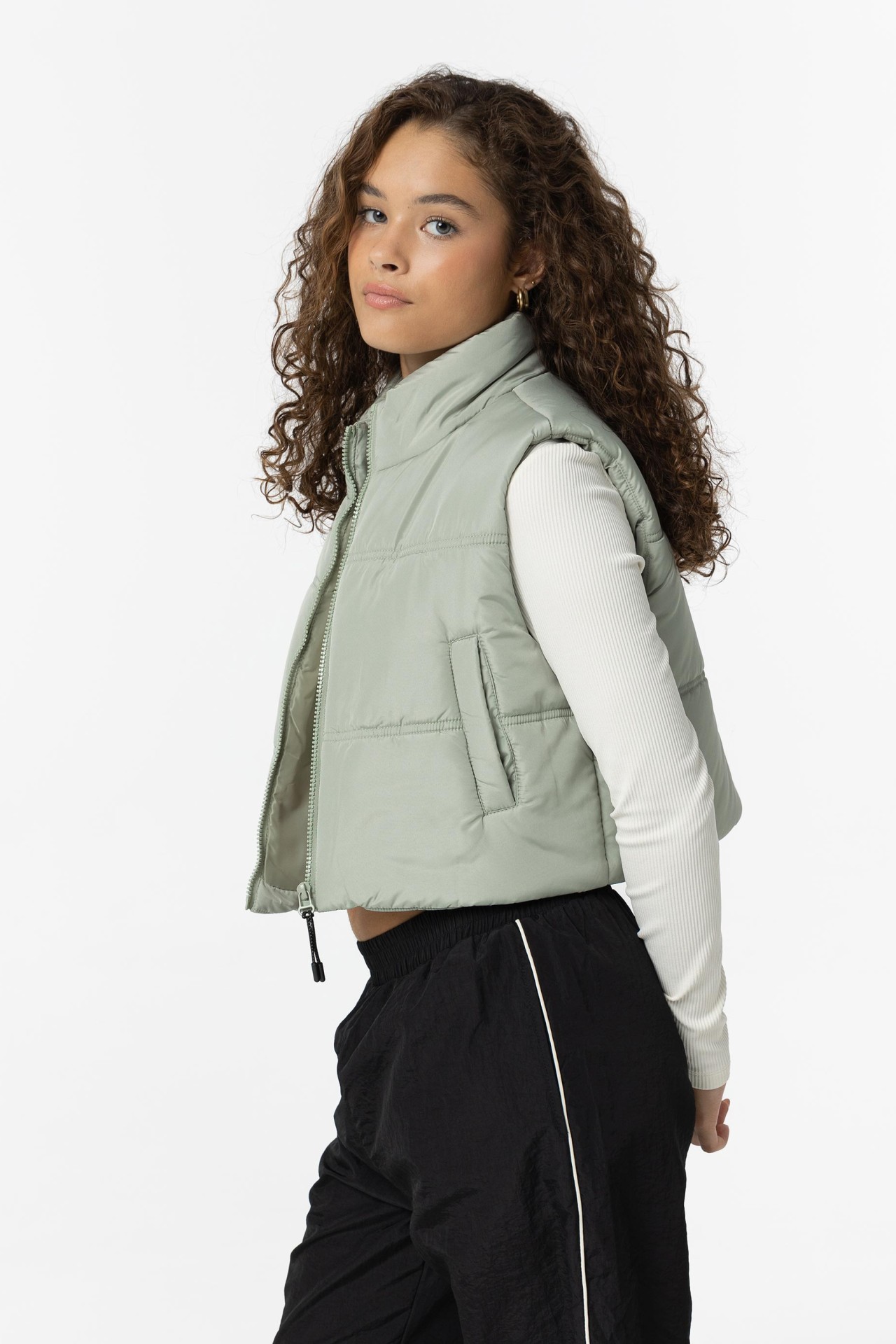 Cropped Padded Vest