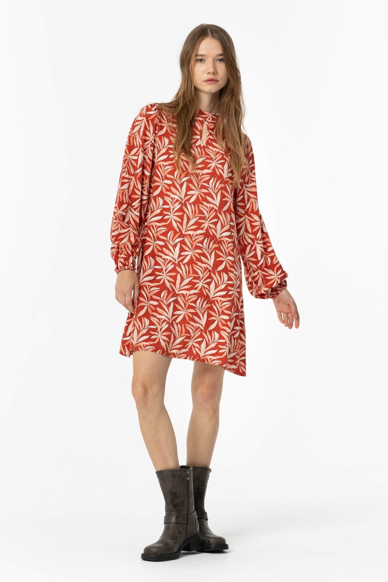 Cut Out Printed Dress