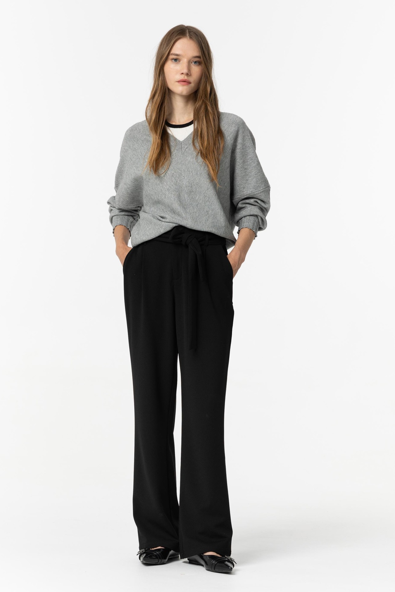 Palazzo Trousers with Belt