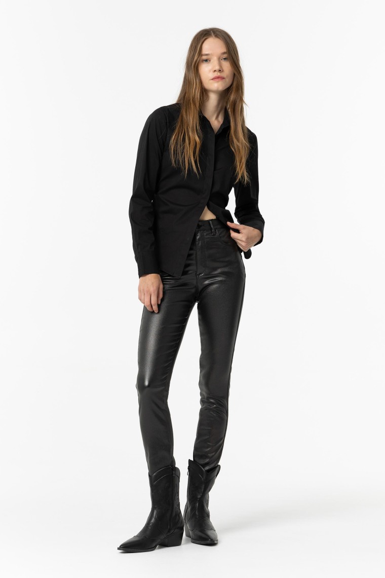 Shimmery Push-up Skinny Trousers