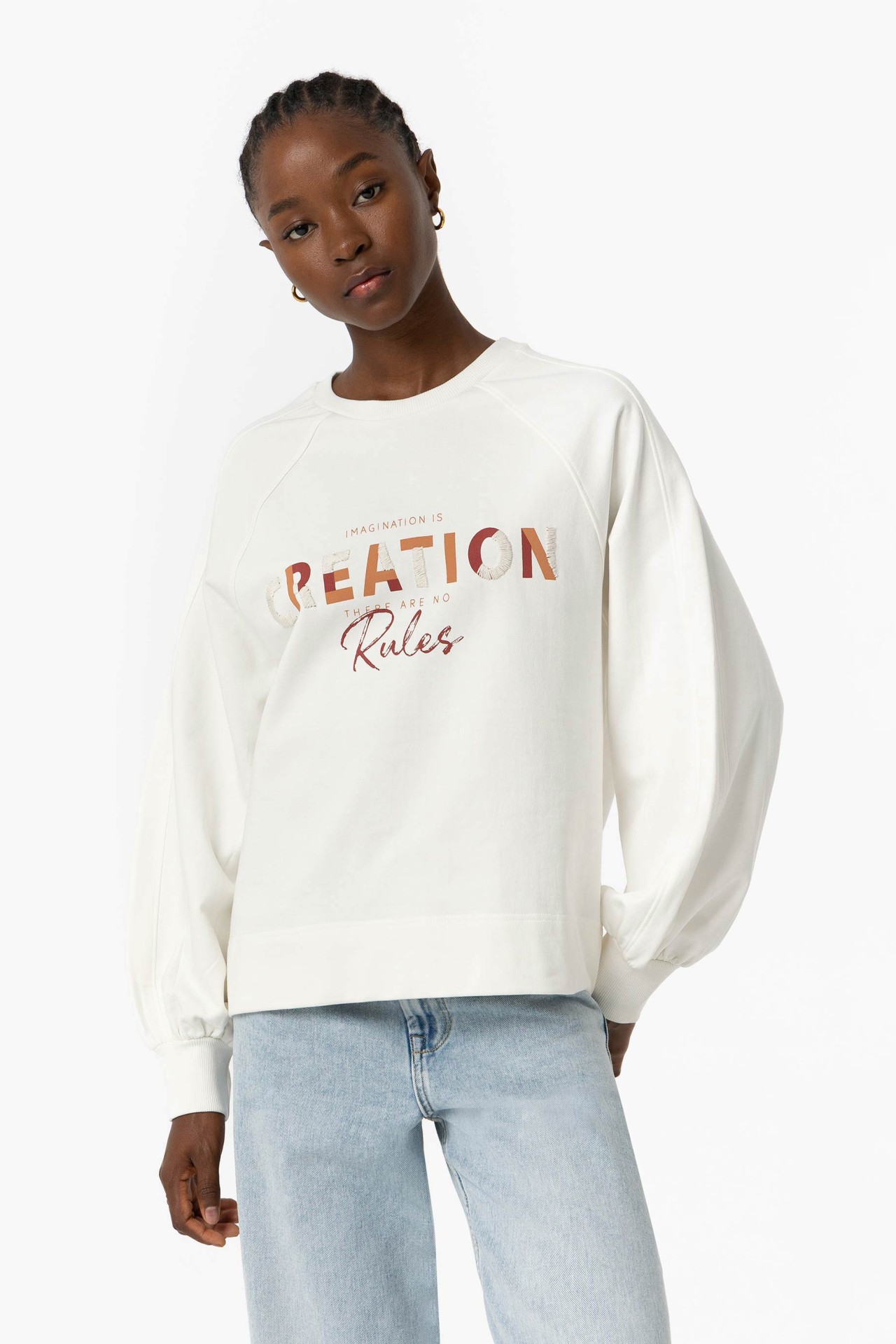 Sweatshirt with Slogan