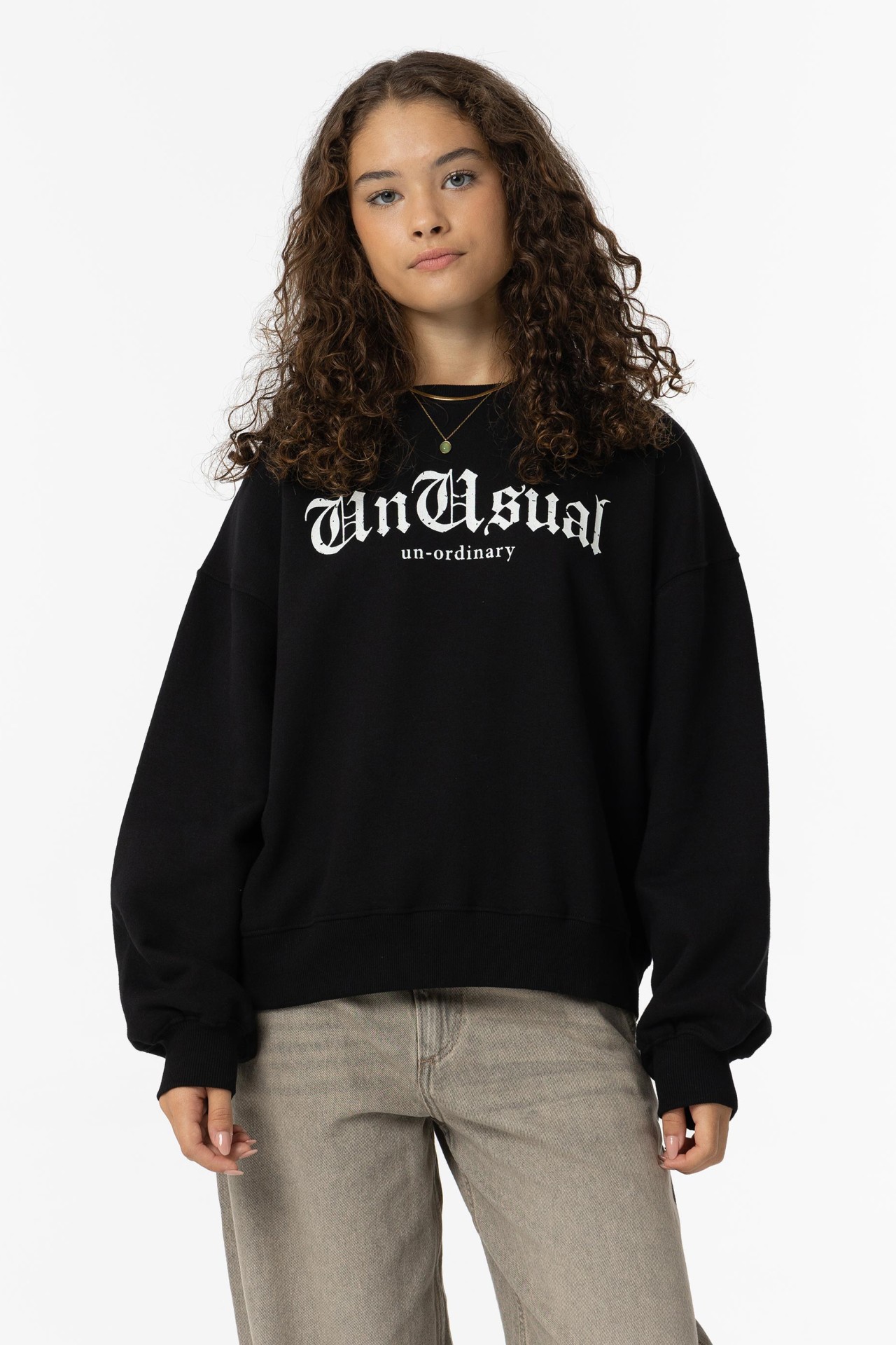 Sweatshirt com Texto Frontal