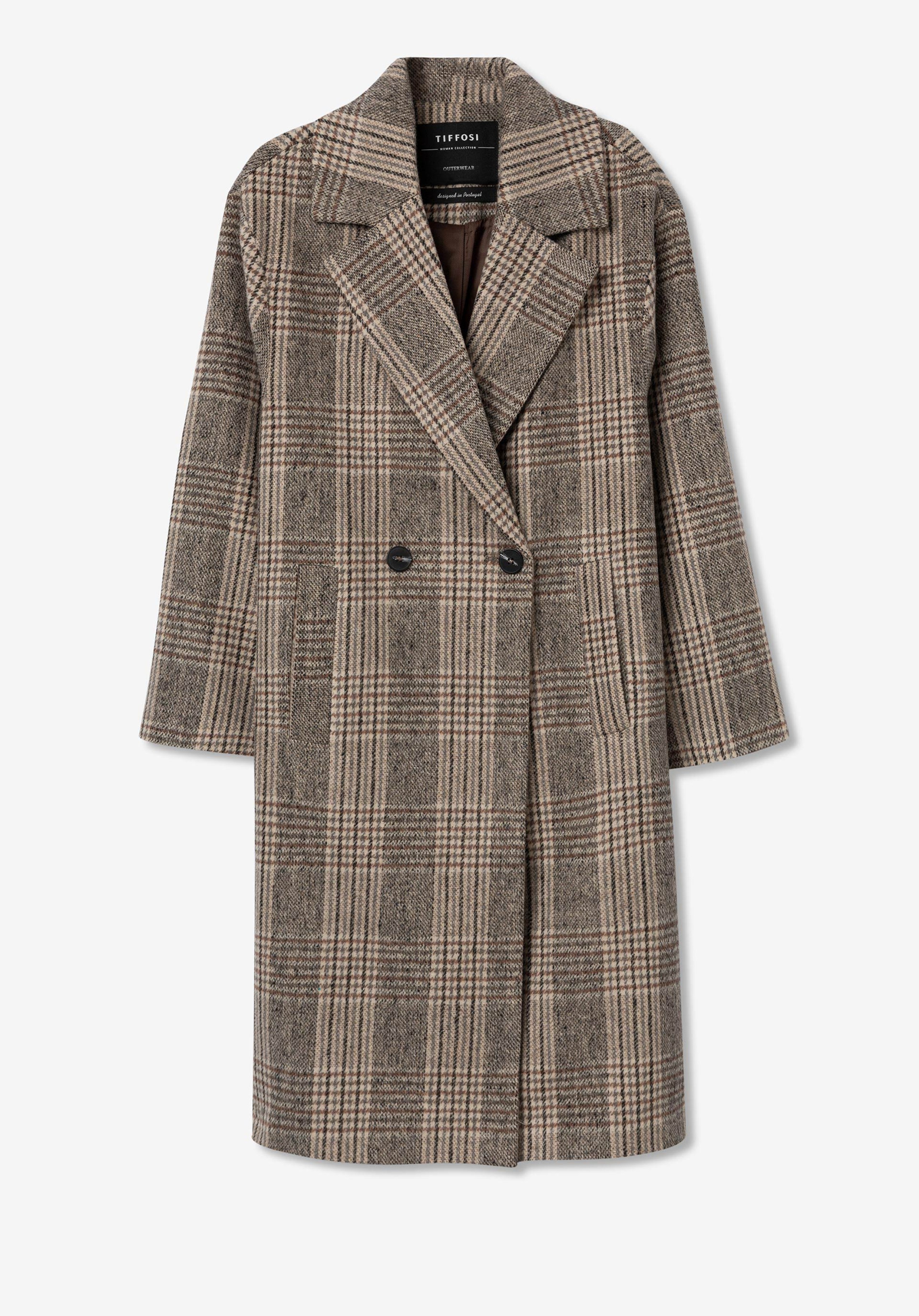Crossover Check Long Coat - 10056537_168 | Tiffosi