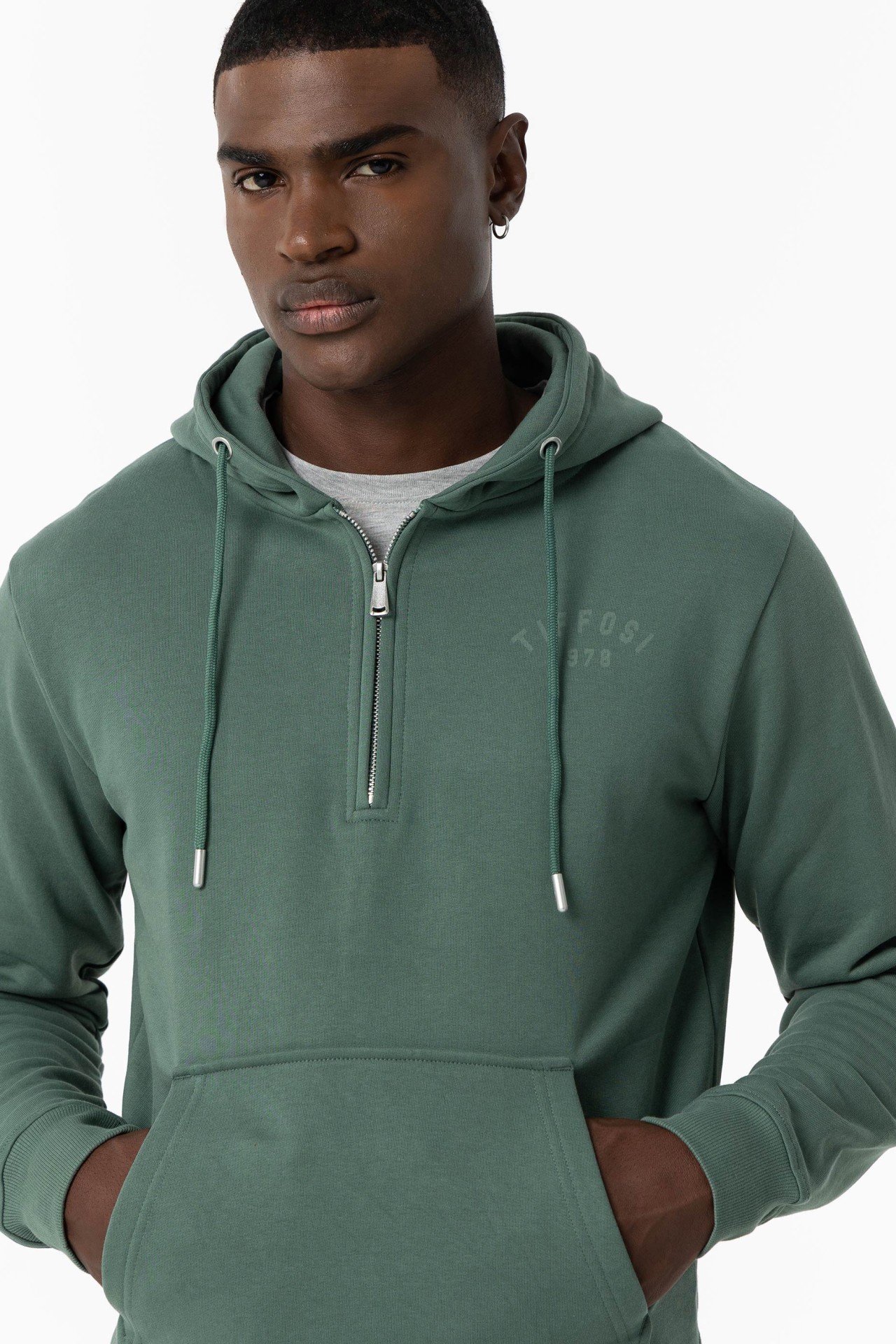 Hoodie with Zip Detail