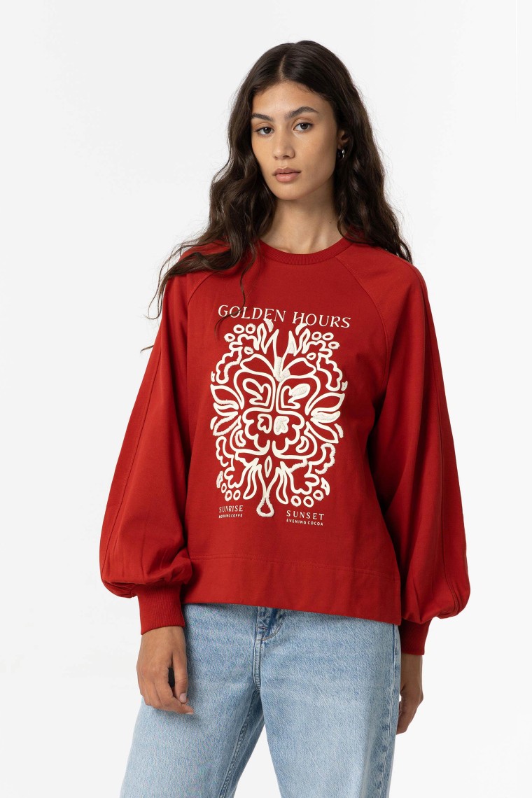 Sweatshirt com Estampado Frontal