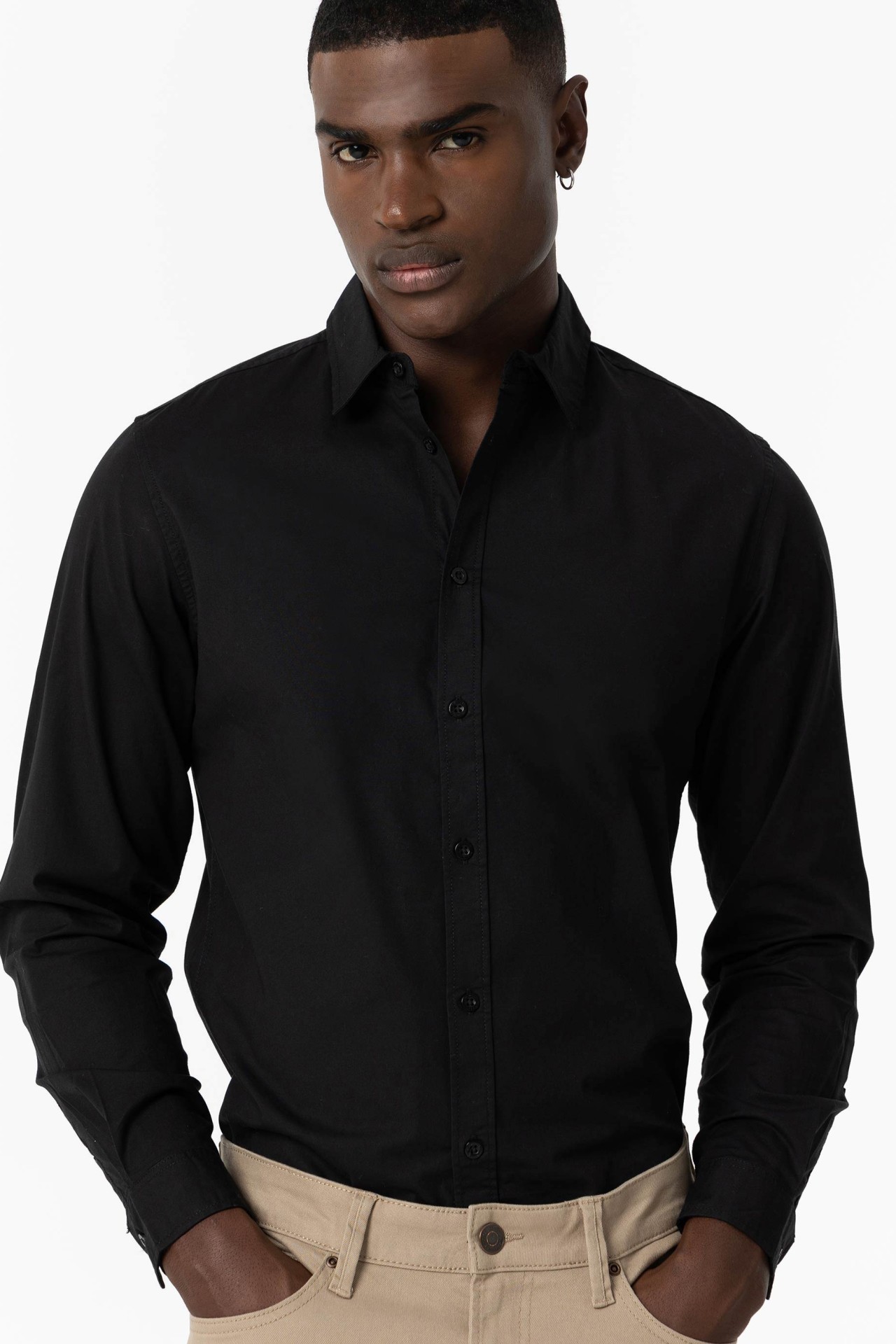 Camisa Slim Fit Popelina