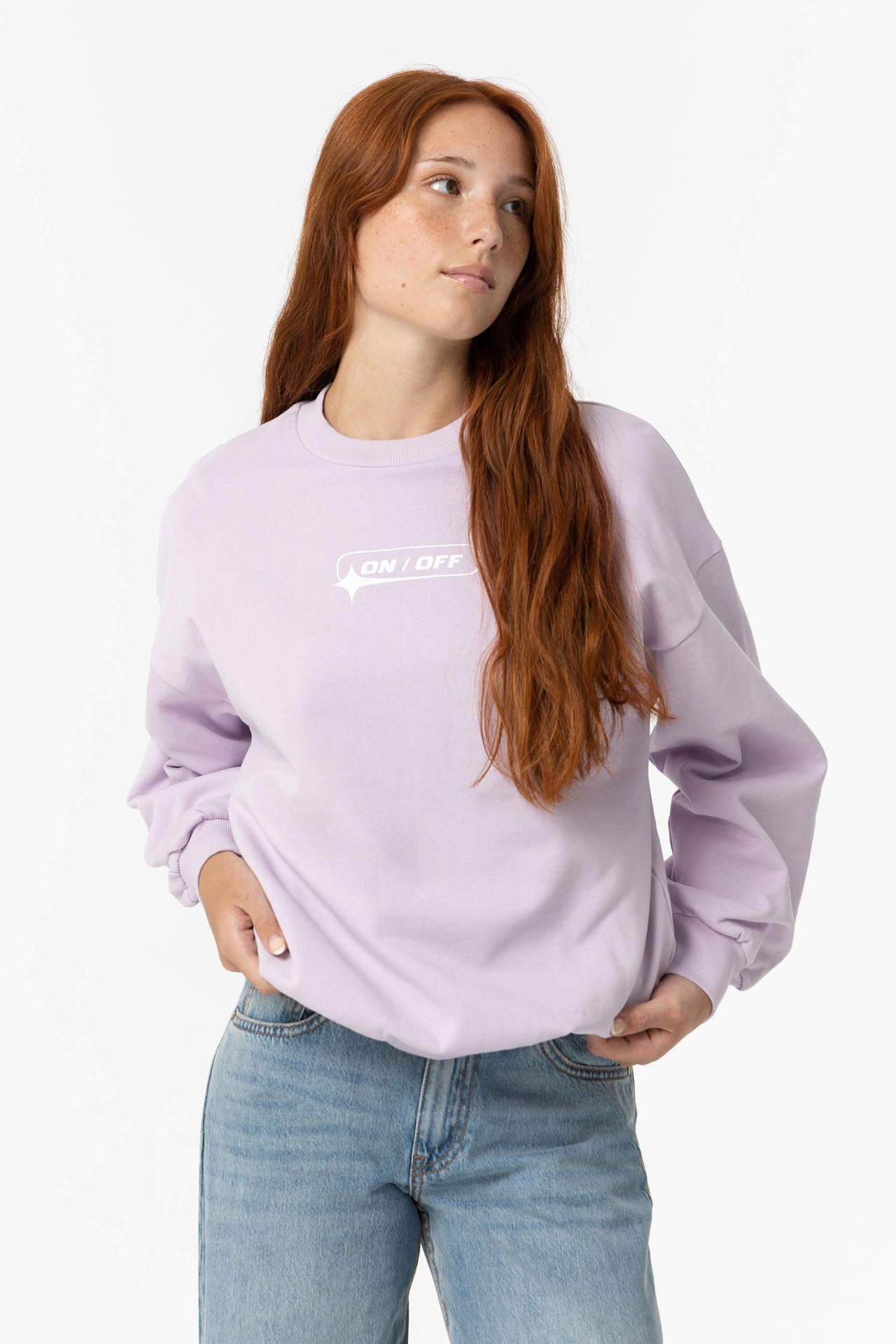 Sweatshirt com Estampado nas Costas