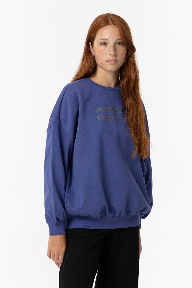 Sweatshirt com Estampado Frontal