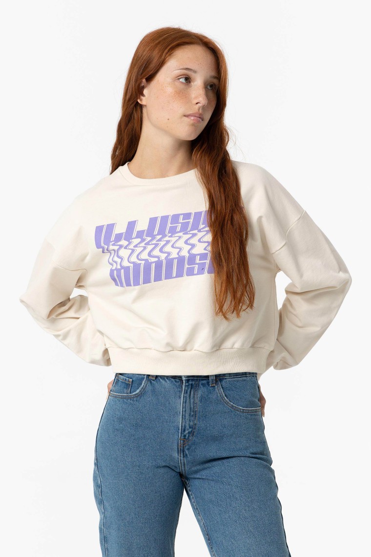 Sweatshirt com Estampado Frontal