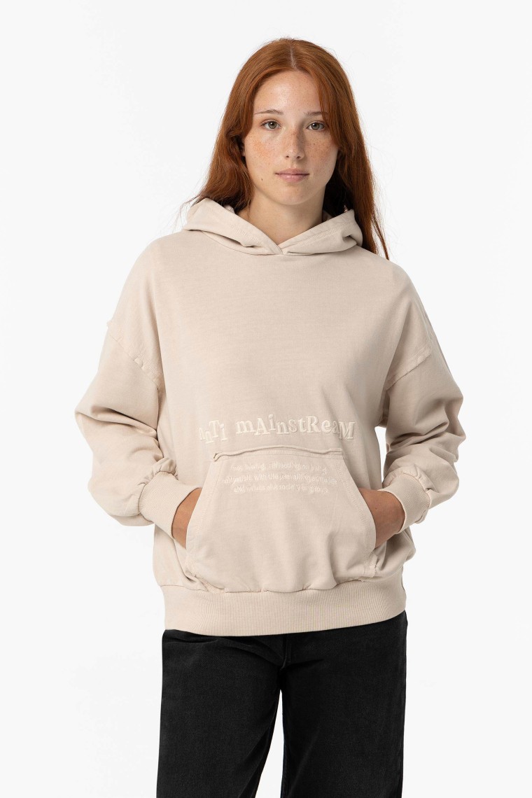 Sudadera con Capucha Bordado Frontal