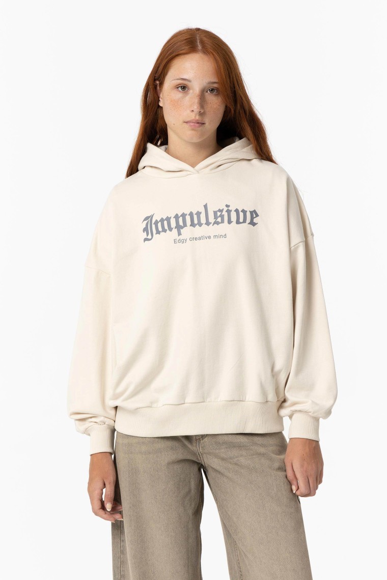 Hoodie com Estampado Frontal