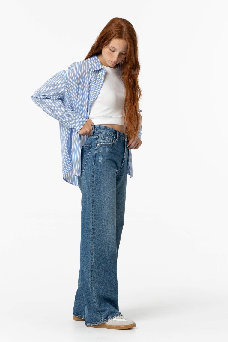 Jeans Kylie Wide Leg Cintura Alta