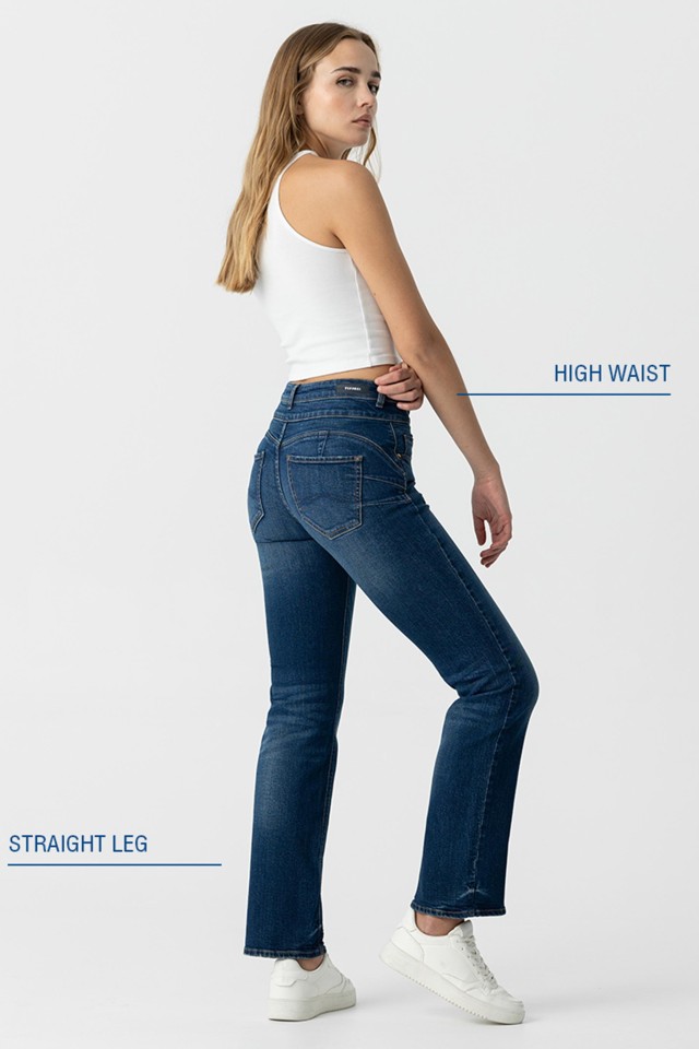 High-Waisted Black Jeans