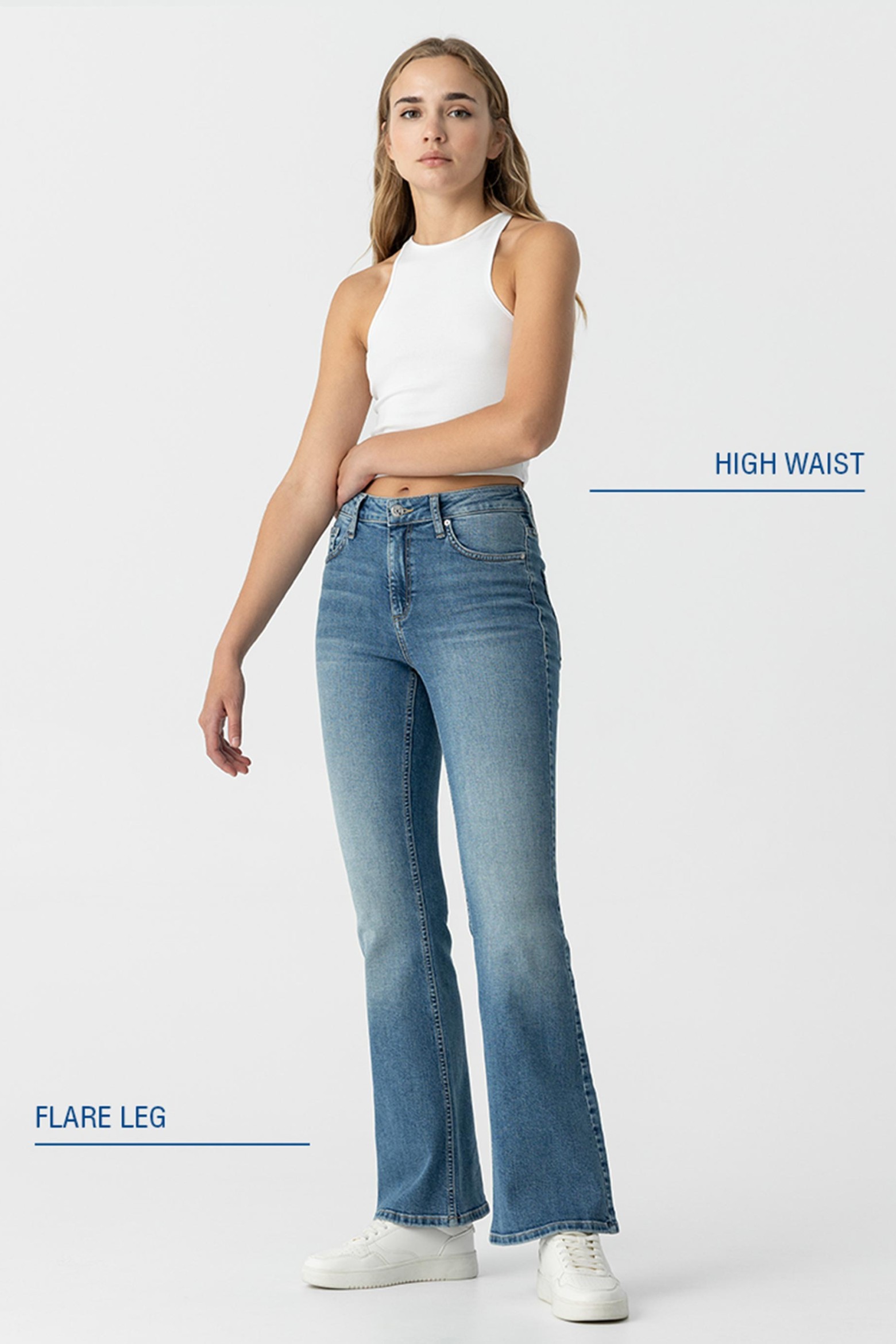 High-Waisted Flare Jeans