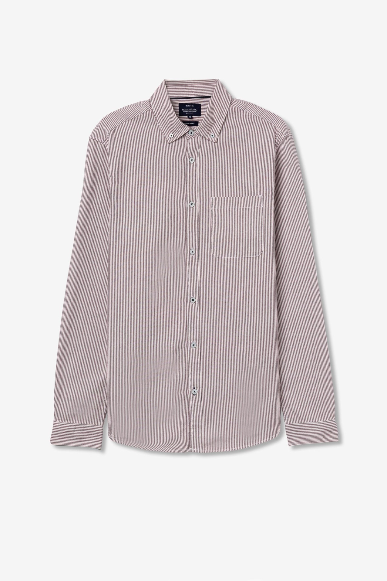 Camisa Regular Fit Oxford Rayas