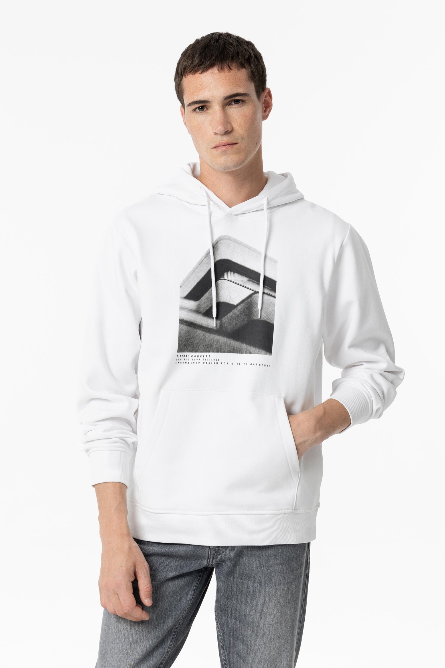 Sudadera Con Capucha Blanca