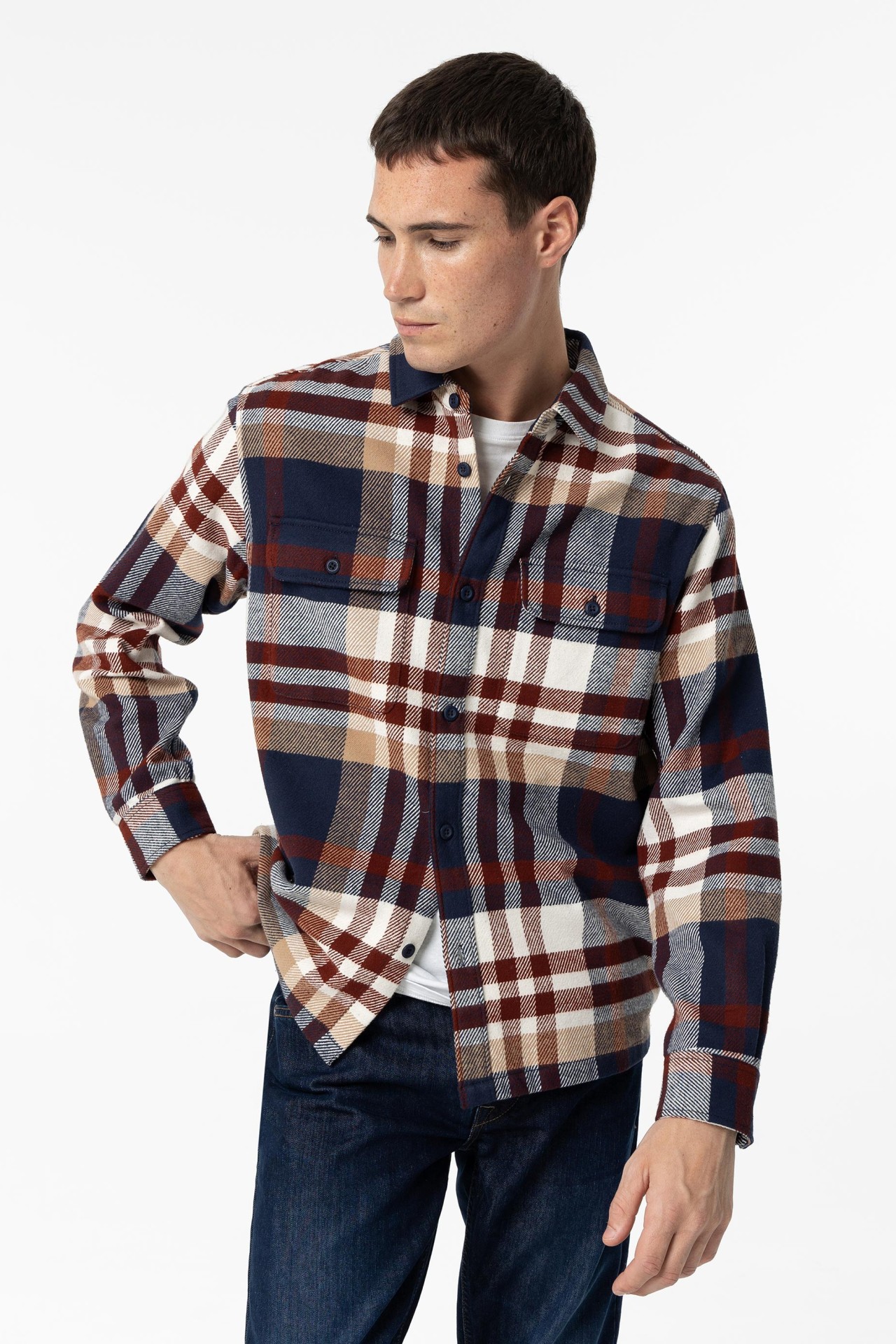 Camisa Overshirt Cuadros Franela