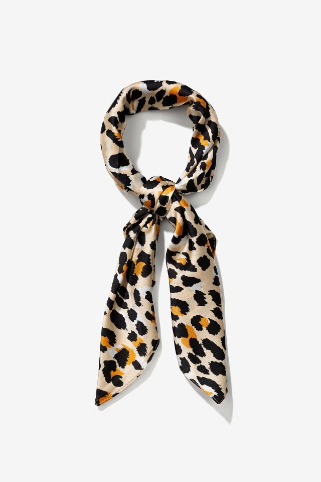 Animal Print Satin Bandana