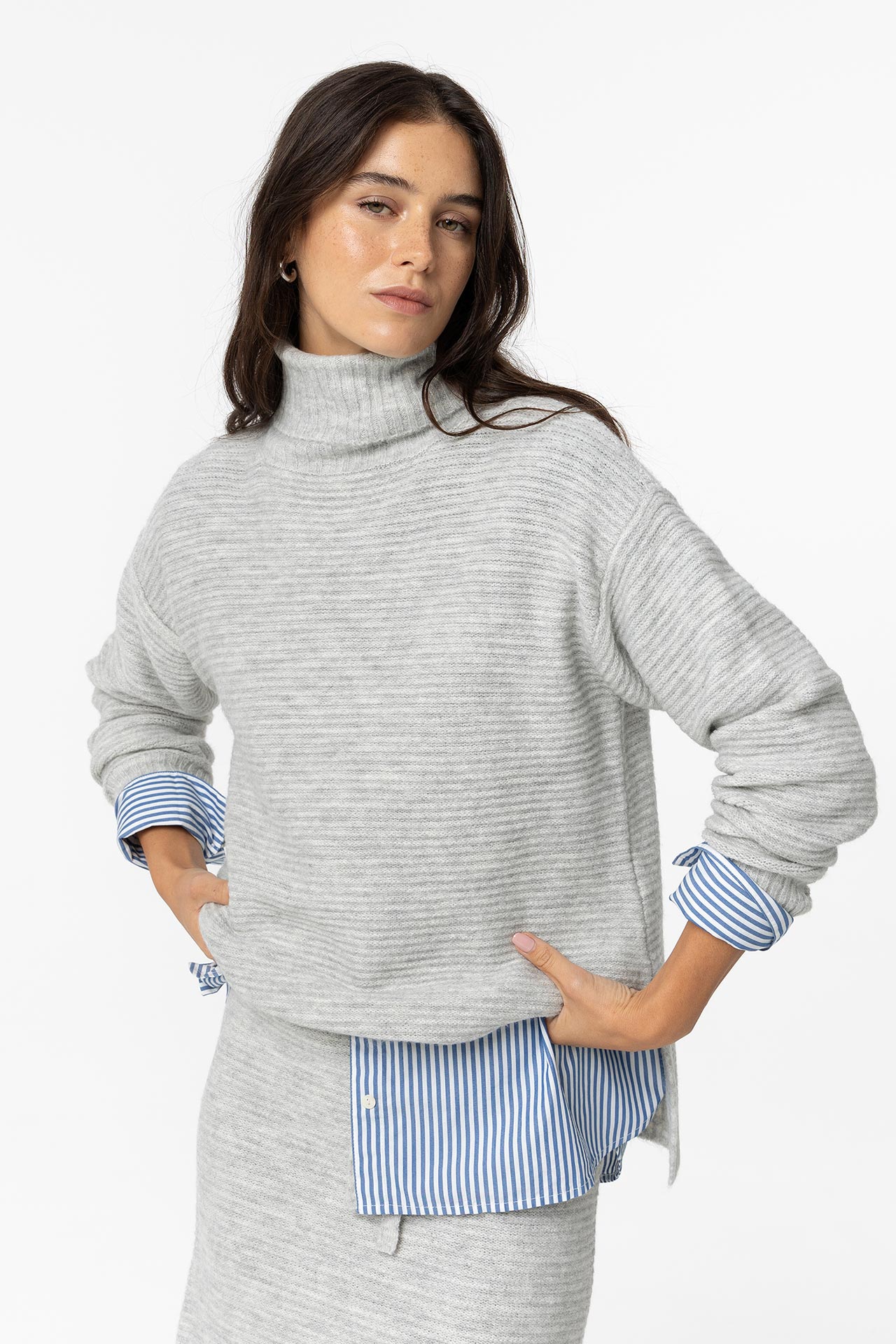 Grey Melange Sweater