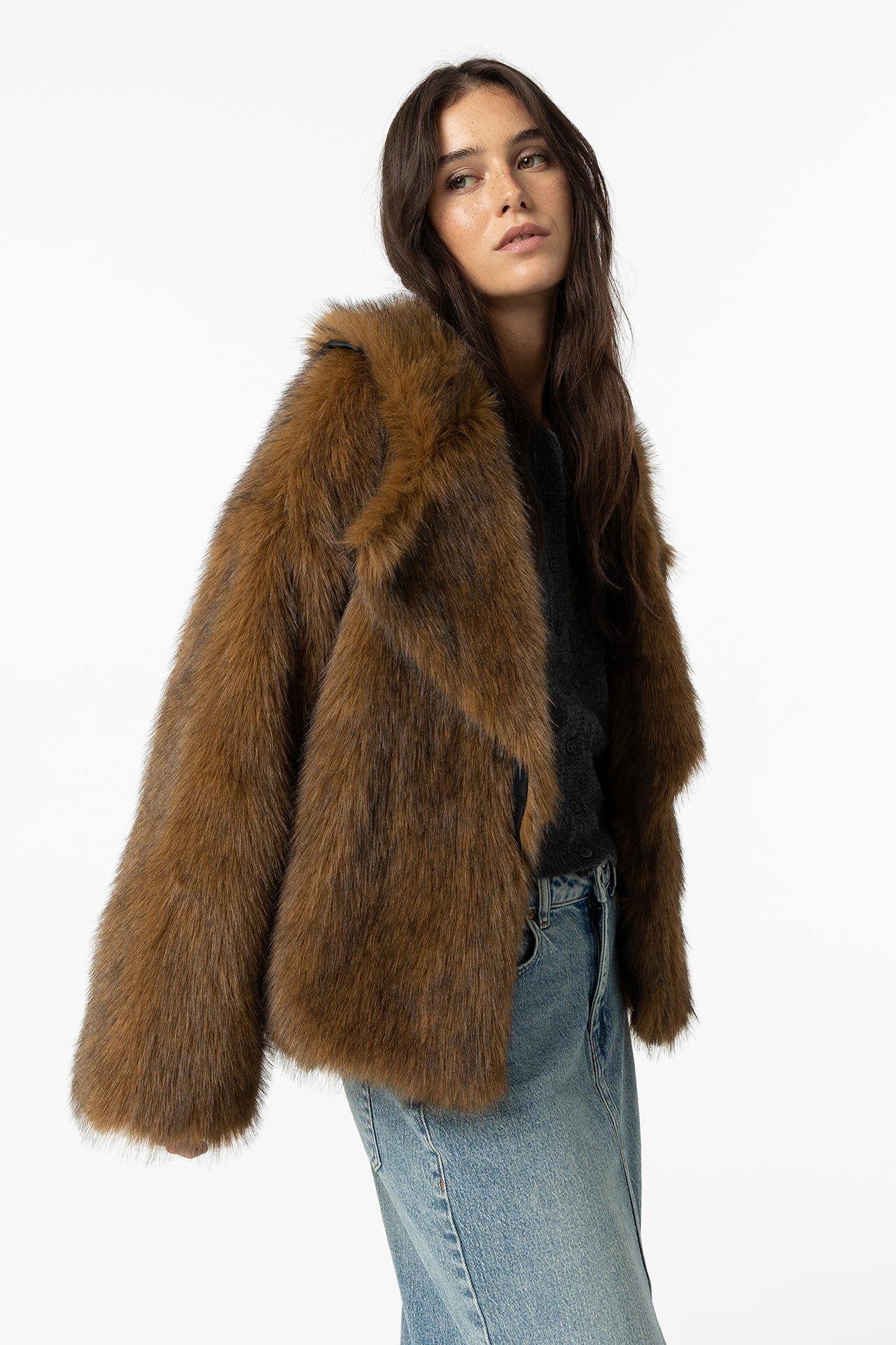 Casaco Faux Fur Curto