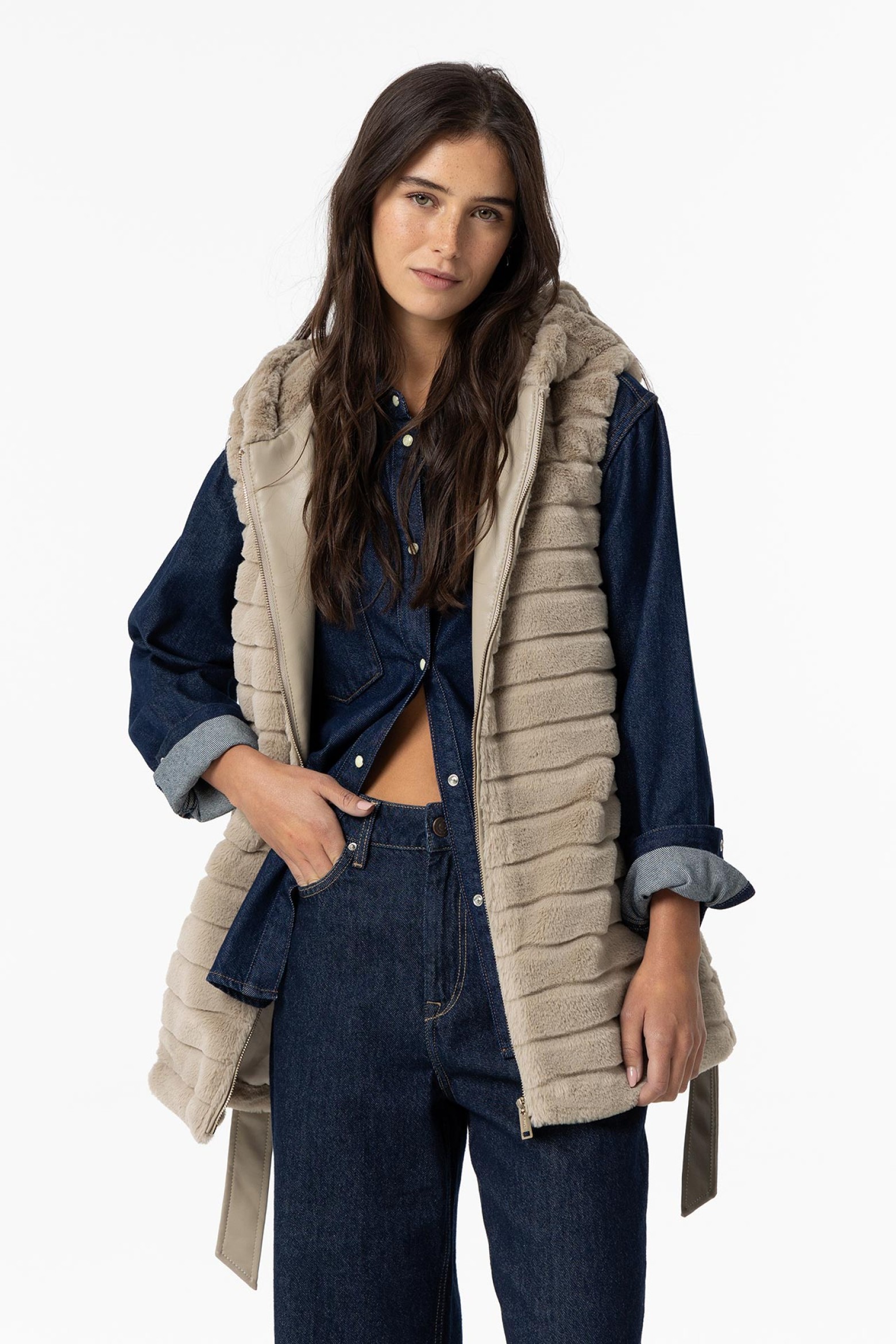 Colete de Faux Fur