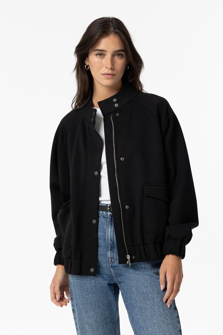 Chaqueta Bomber con Bolsillos