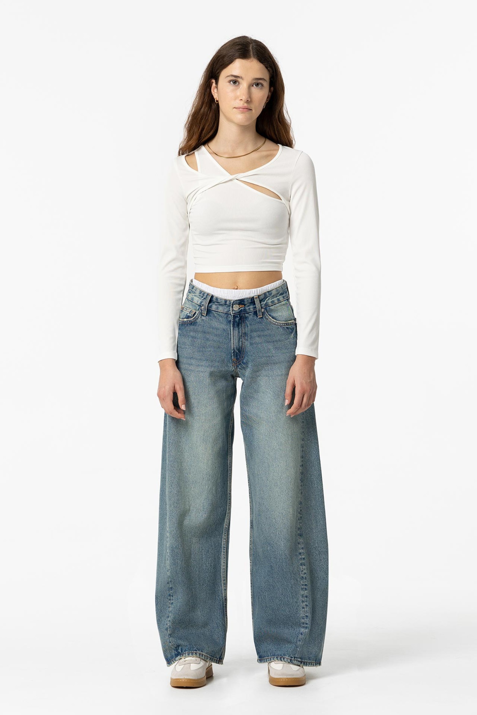 Jeans Wide Leg Combinado