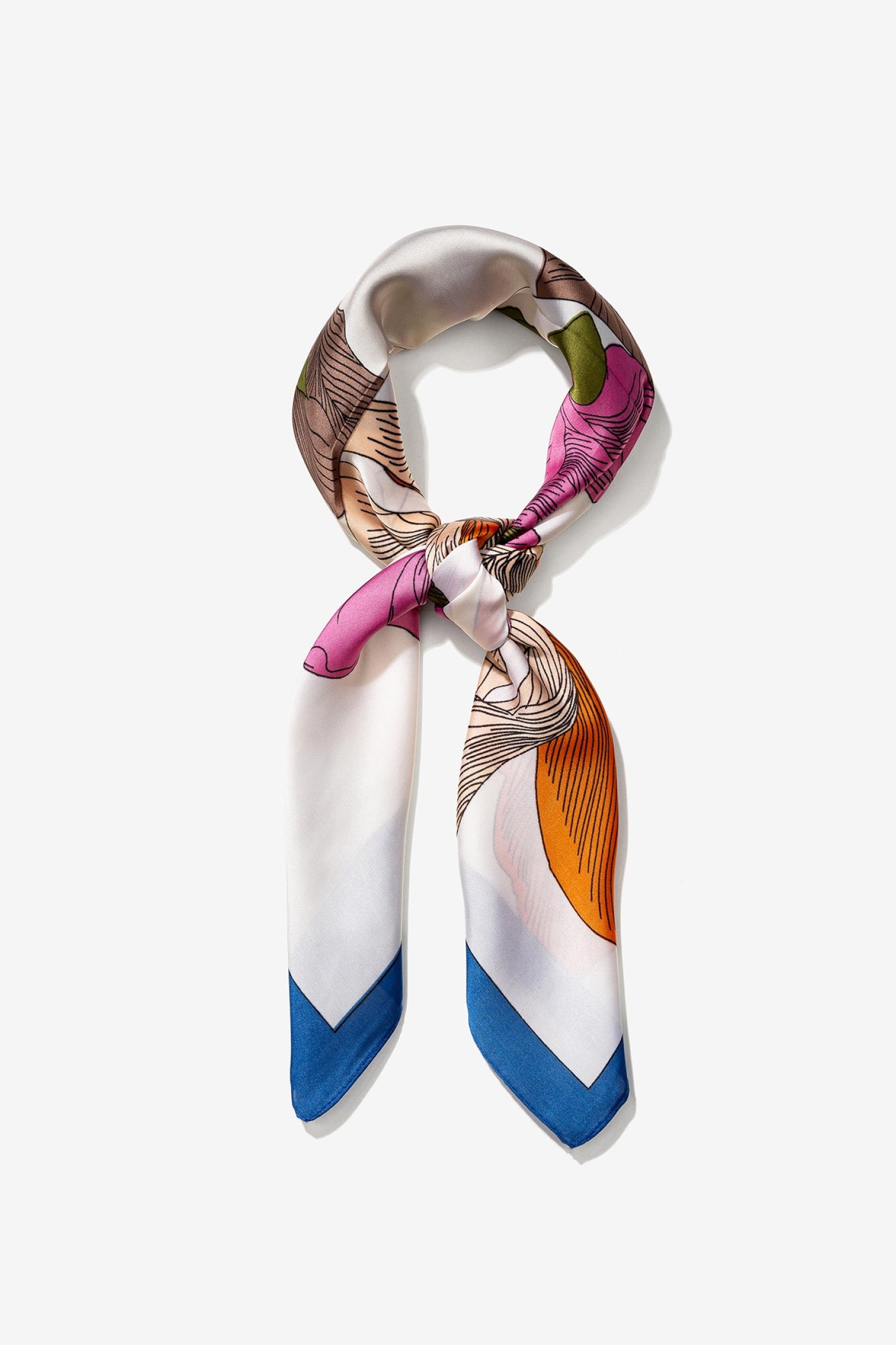 Bandana Acetinada Estampado Floral