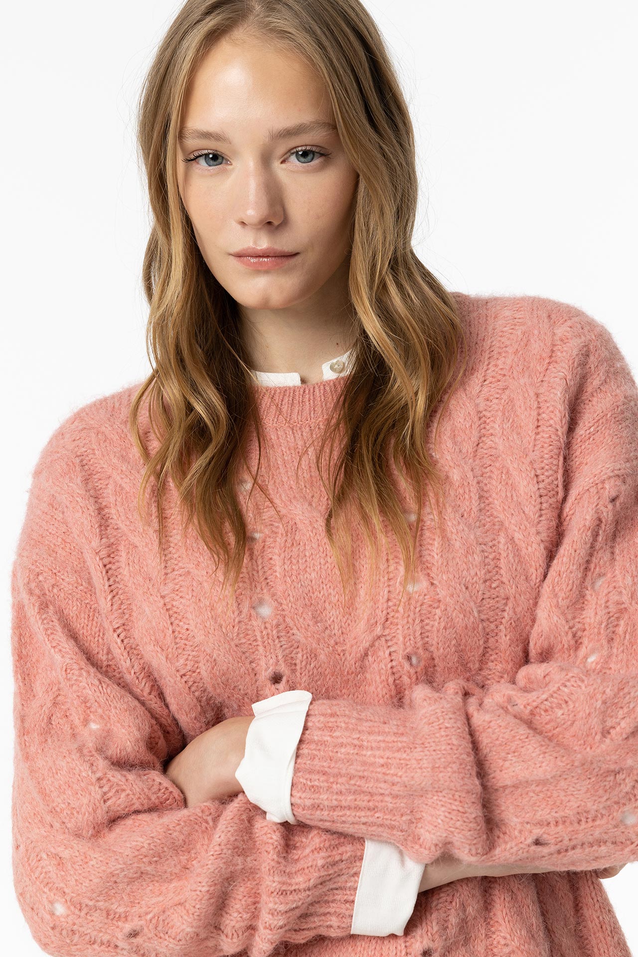 Camisola Cable Knit Cardada