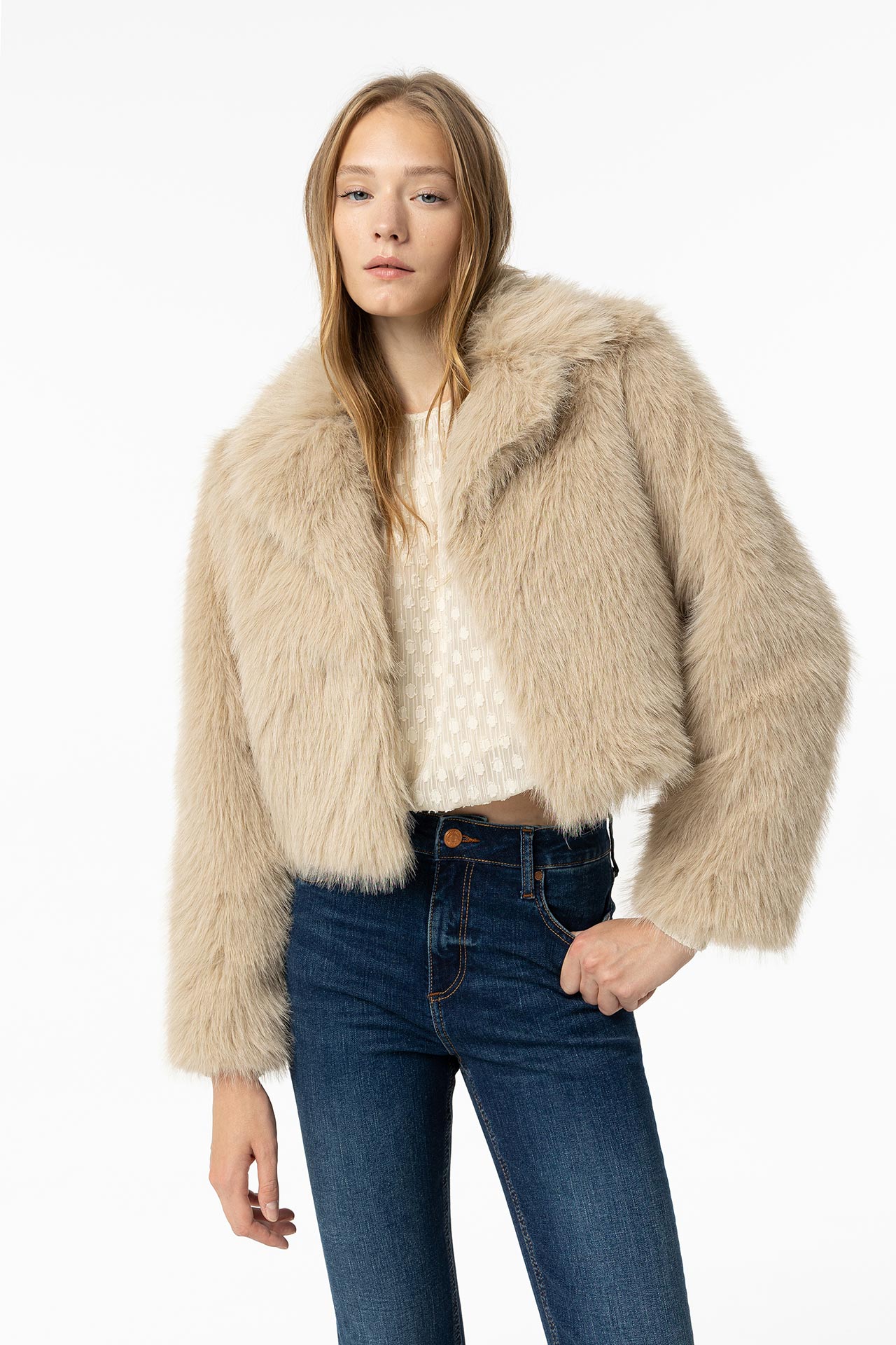 Casaco Faux Fur Curto