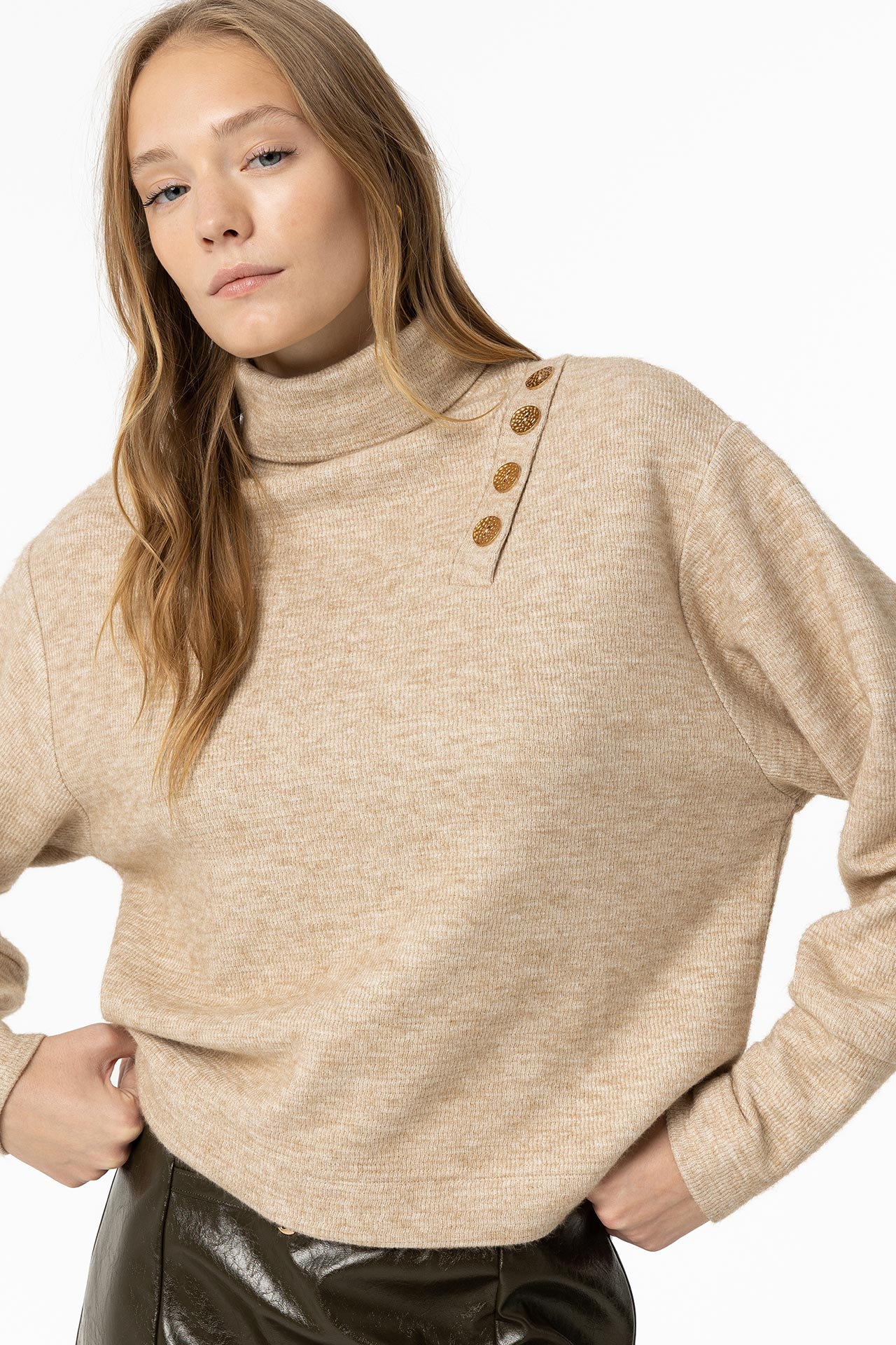 Dark-Beige Long Sleeve T-Shirt