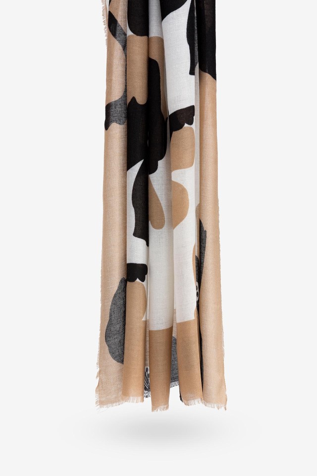 Beige Printed Scarf