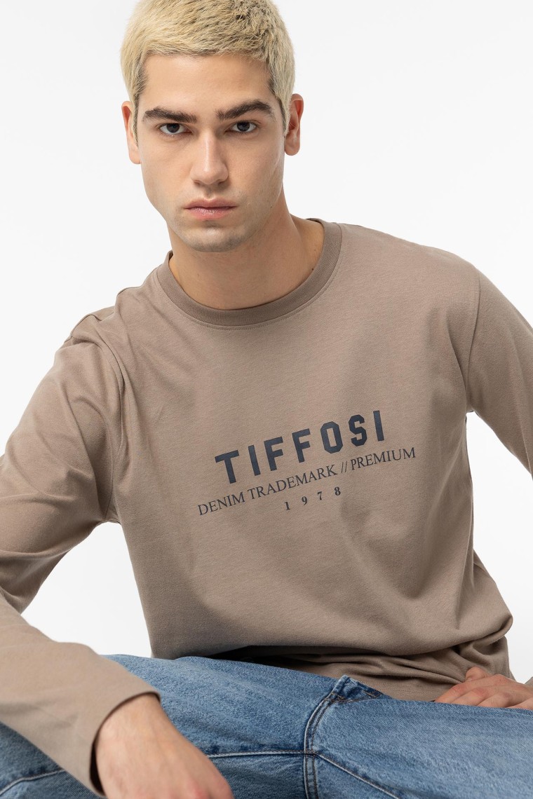 Beige Long Sleeve T-Shirt